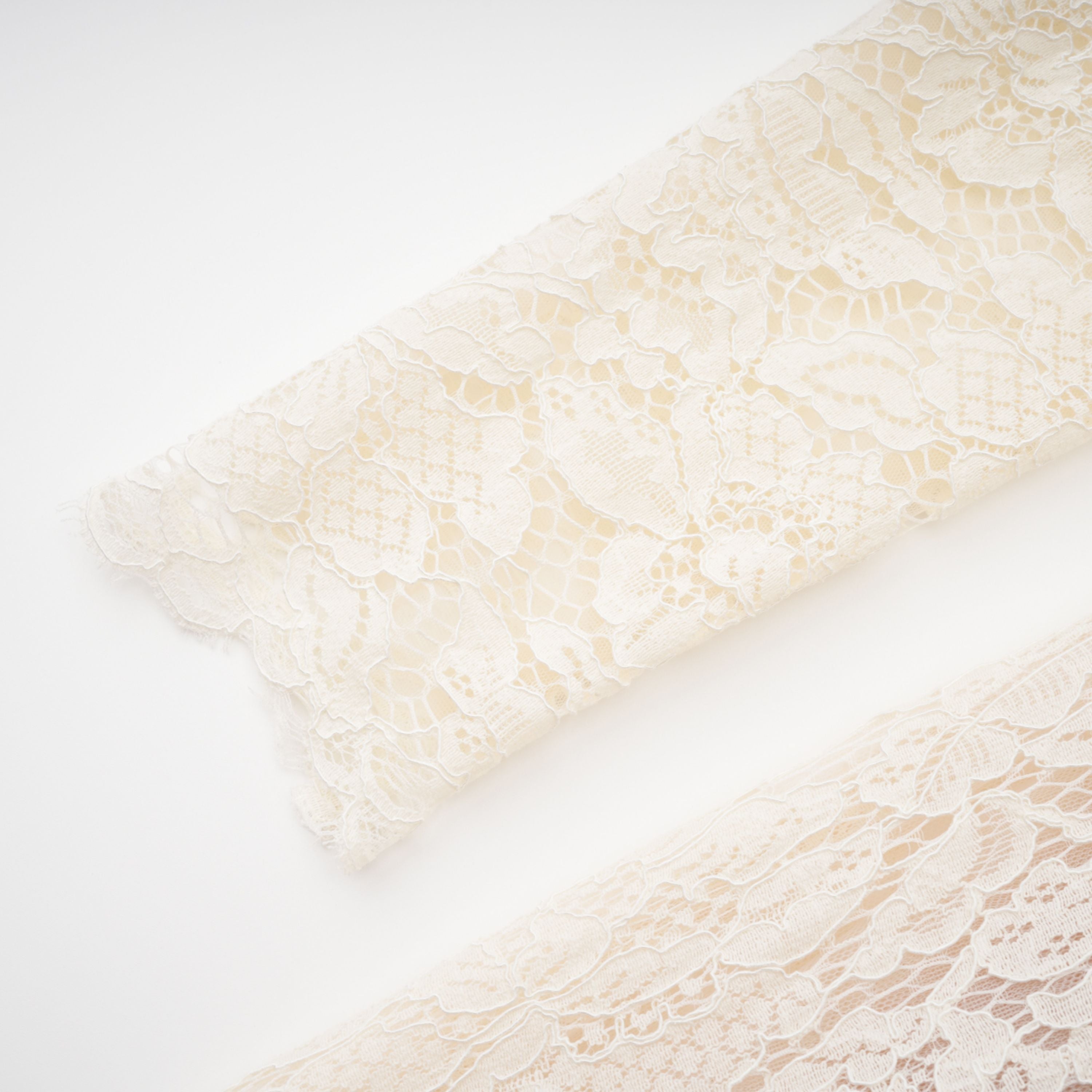 Robe longue en dentelle ivoire Oliana