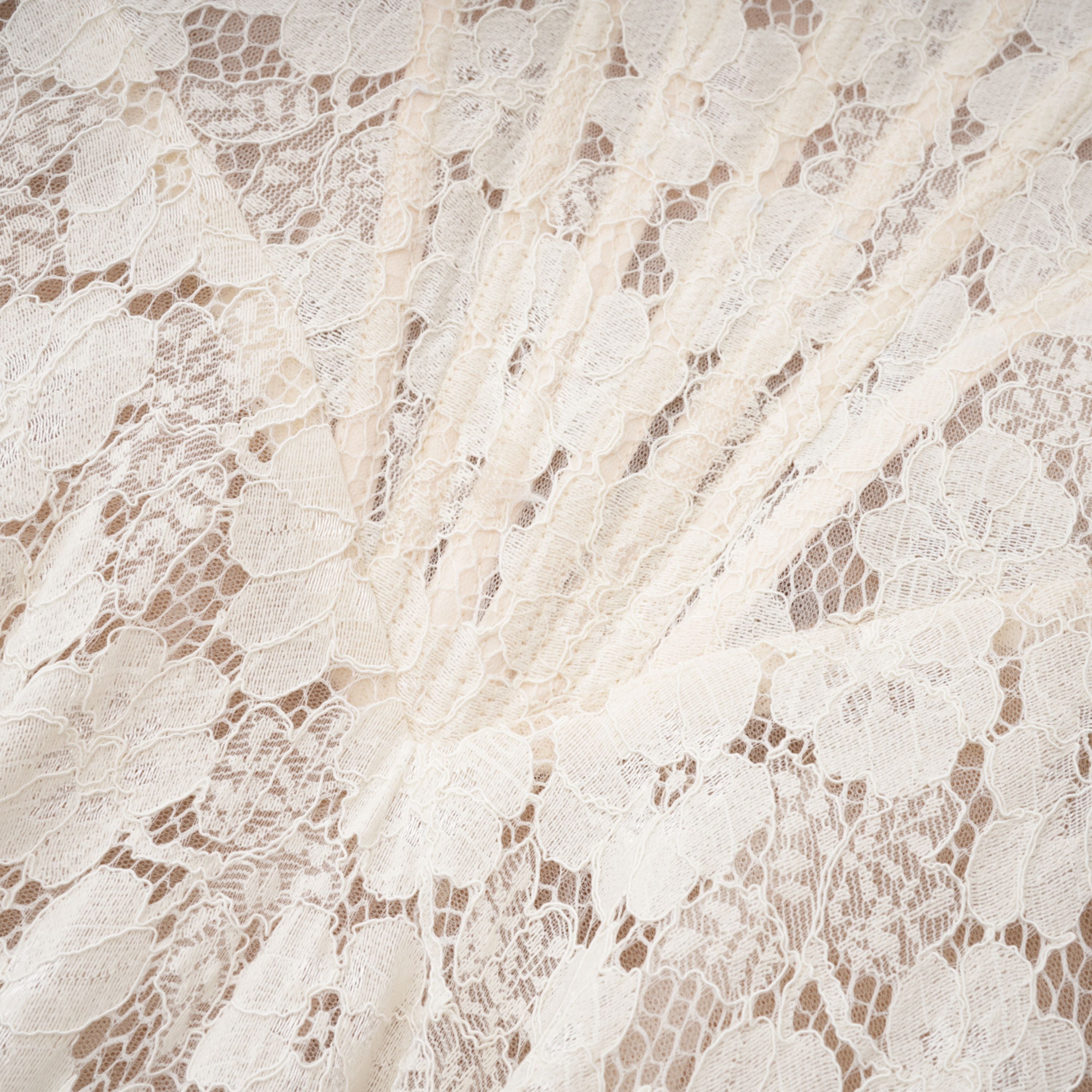 White Lace Corset Maxi Dress
