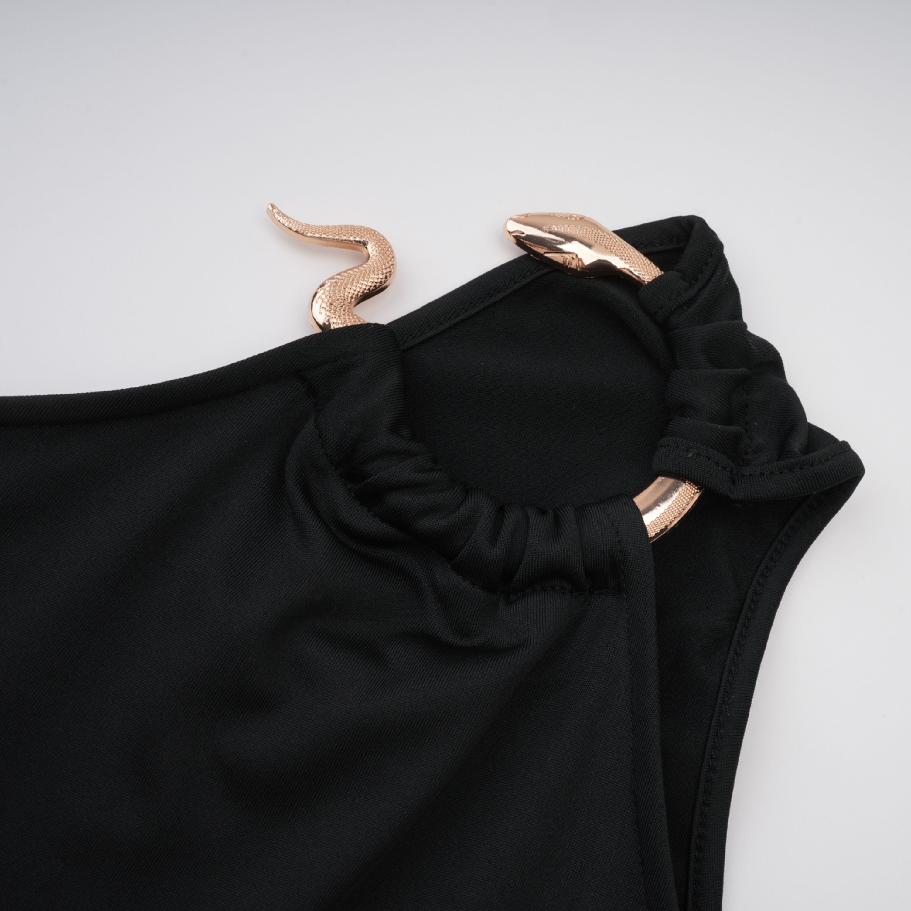 Tiziana Black One Shoulder Cut Out Maxi Dress (Final Sale)