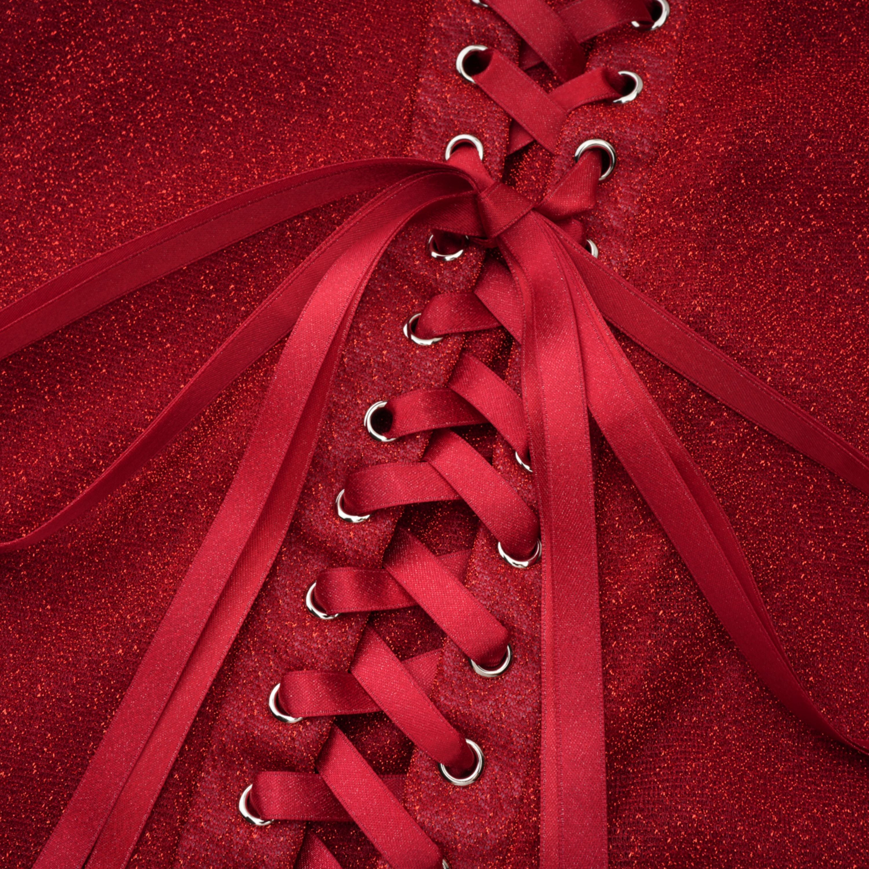 Orabelle Red Brilliance Drop Shiny Dress (Final Sale-US Only)