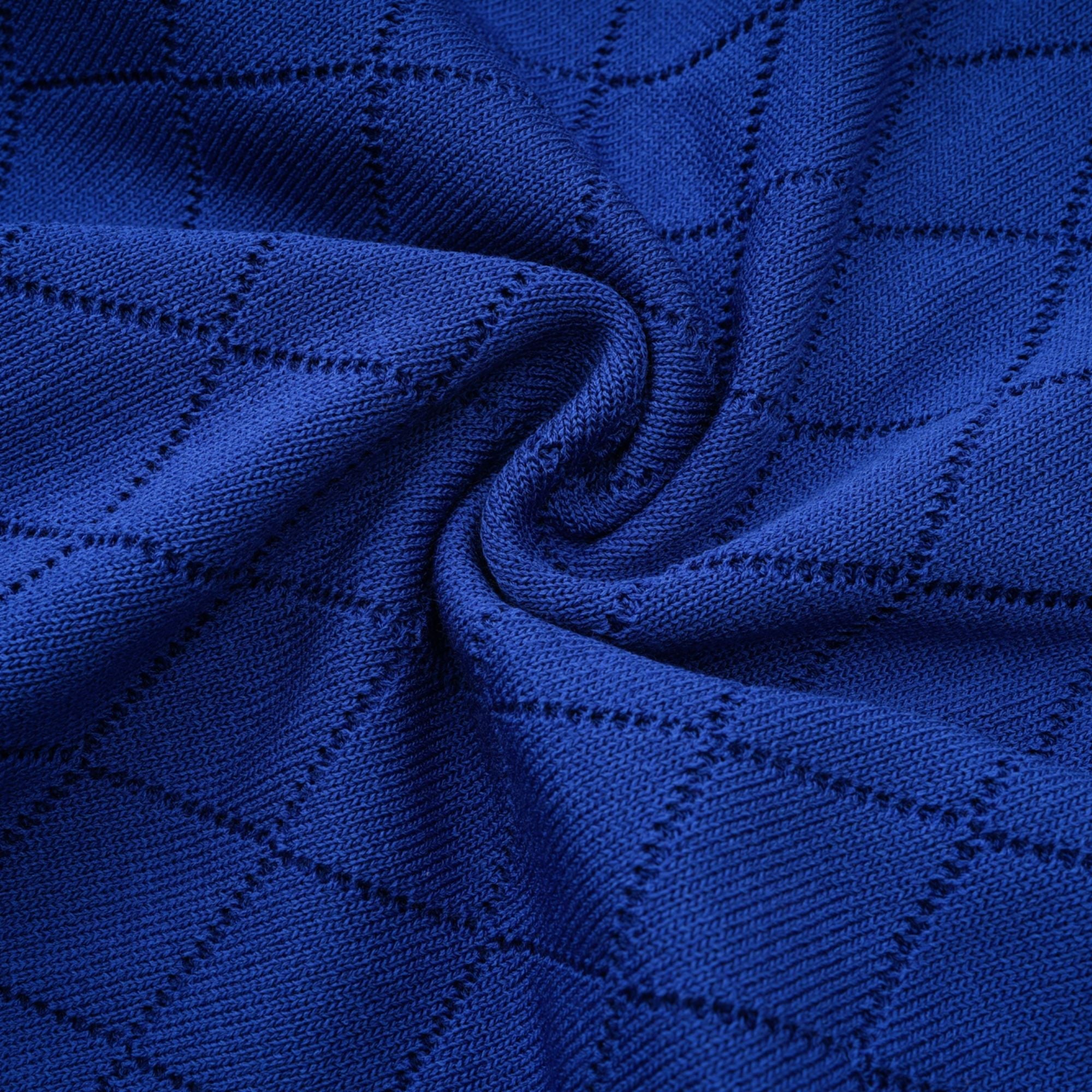 Maëlys blue button-detail knitted top & skirt matching set (Final Sale)