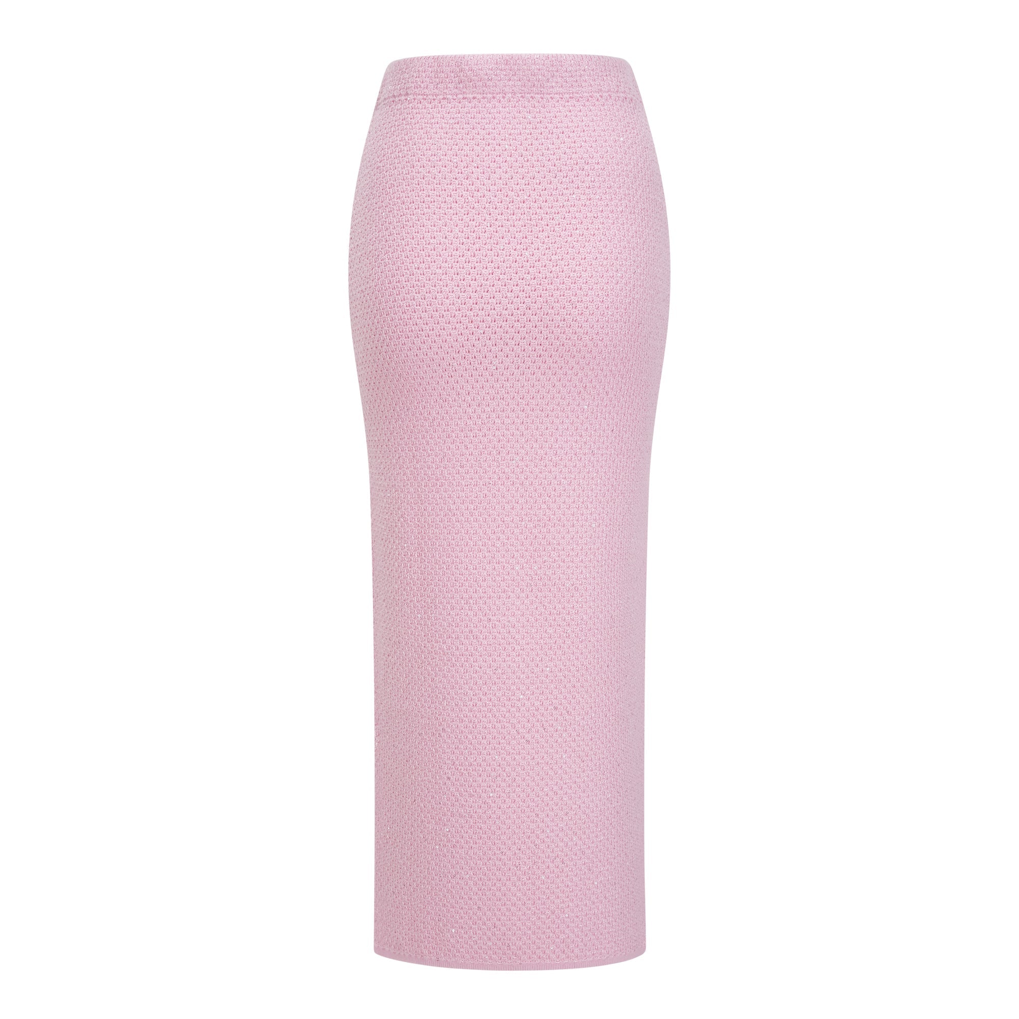 Ásdís Pink Sequined Knit Cardigan & Skirt Set (Final Sale-US Only)