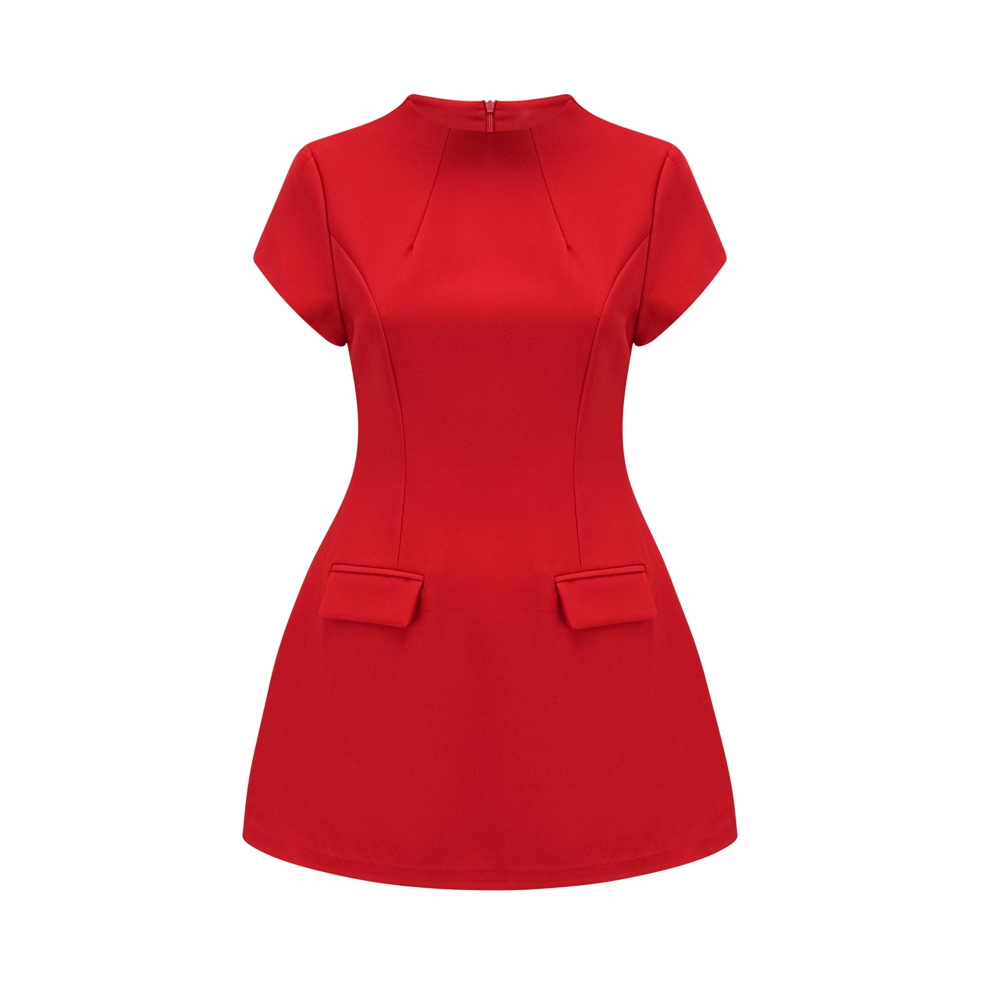 Esther red cap-sleeve mini dress (Final Sale-US Only)