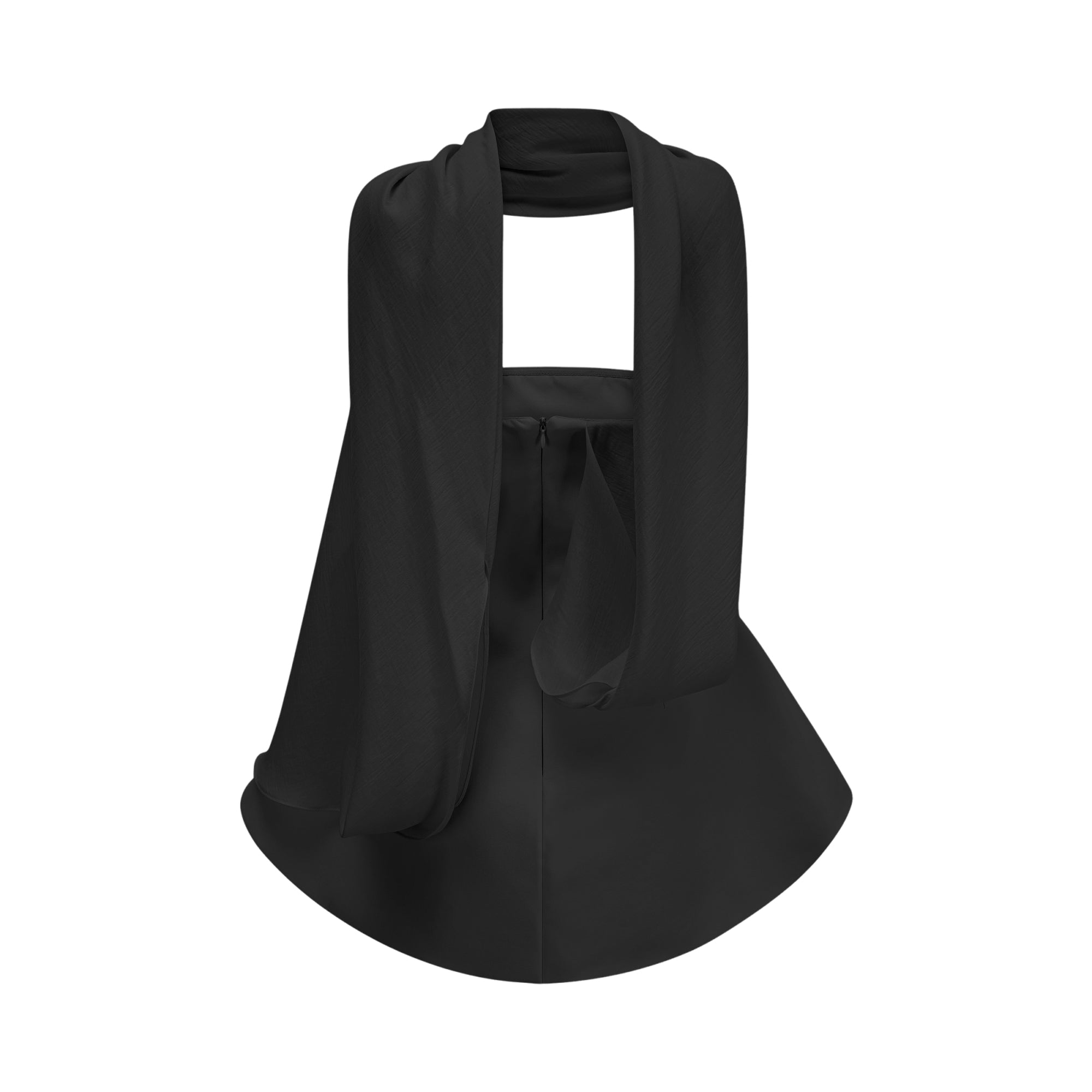 Danaé ribbon-design flared mini dress in Black (Final Sale)