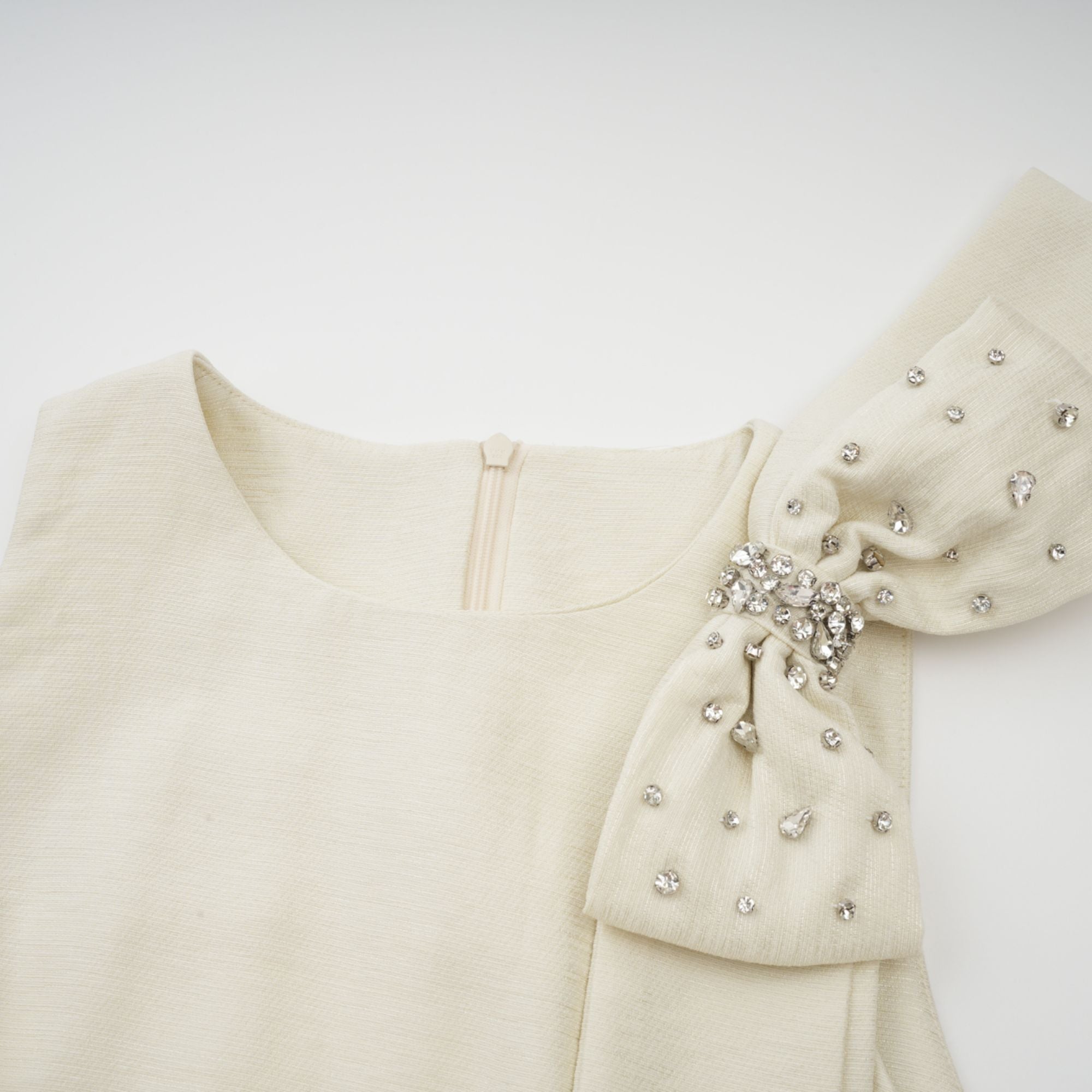 Thérèse bowknot tulle-panelling midi dress in White (Final Sale-US Only)
