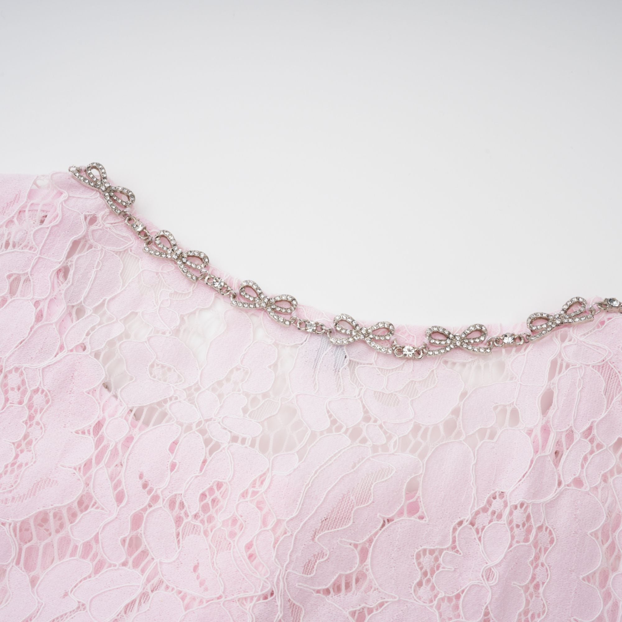 Sabine Pink Floral Lace Mermaid Midi Dress