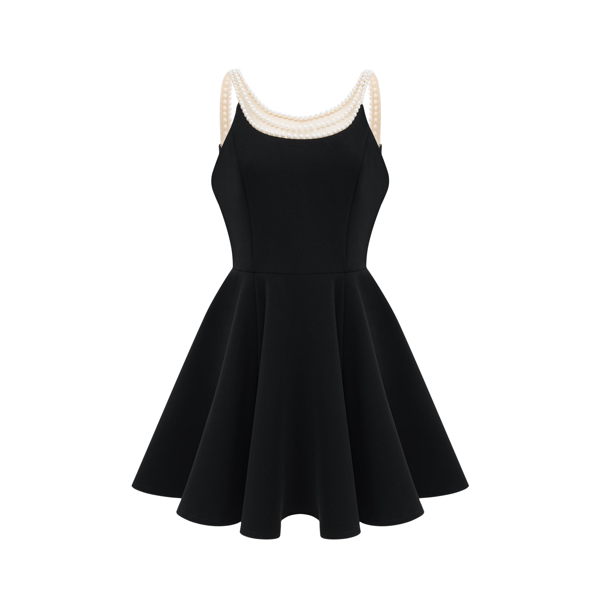Danaé black faux-pearl-embellished mini dress (Final Sale)