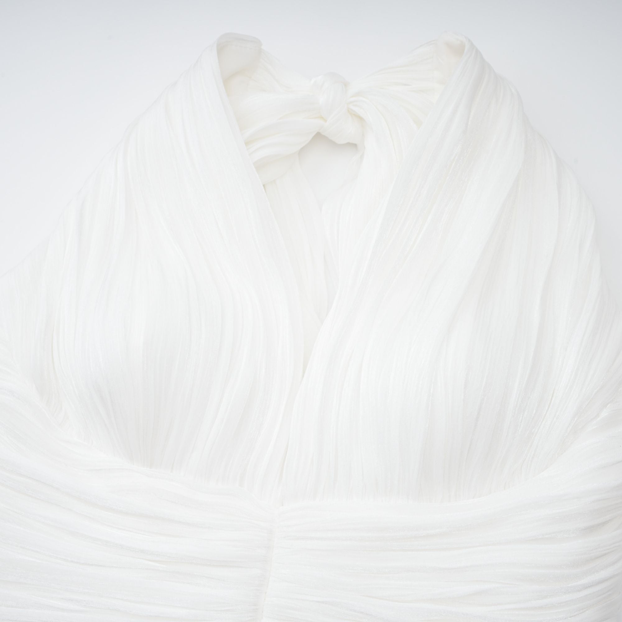 Emmeline White Train Design Gathered Maxi Dress (Final Sale-US Only)