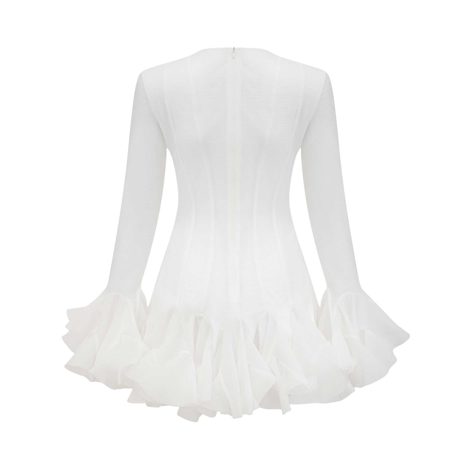 Anaïs semi-sheer flared mini dress (Final Sale)