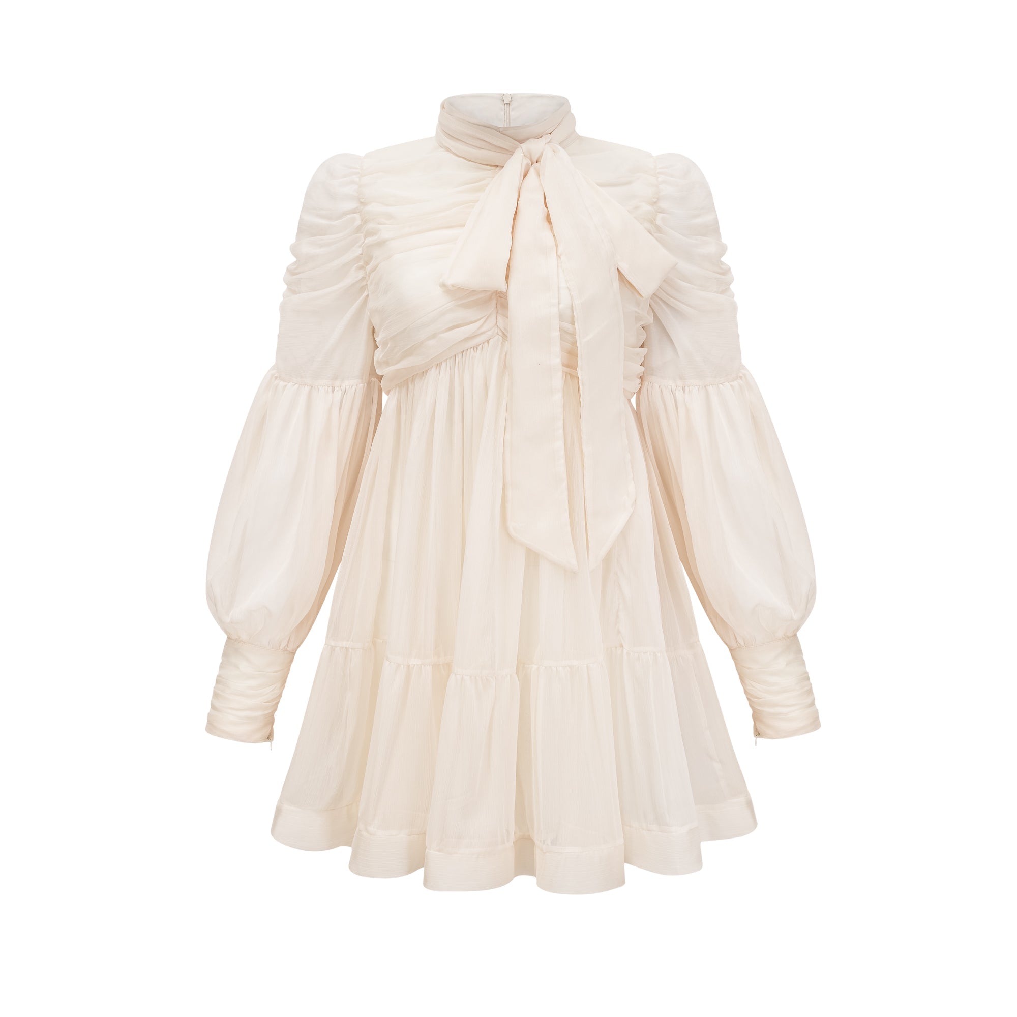 Thibaulte tuck-detail pleated tulle mini dress (Final Sale)