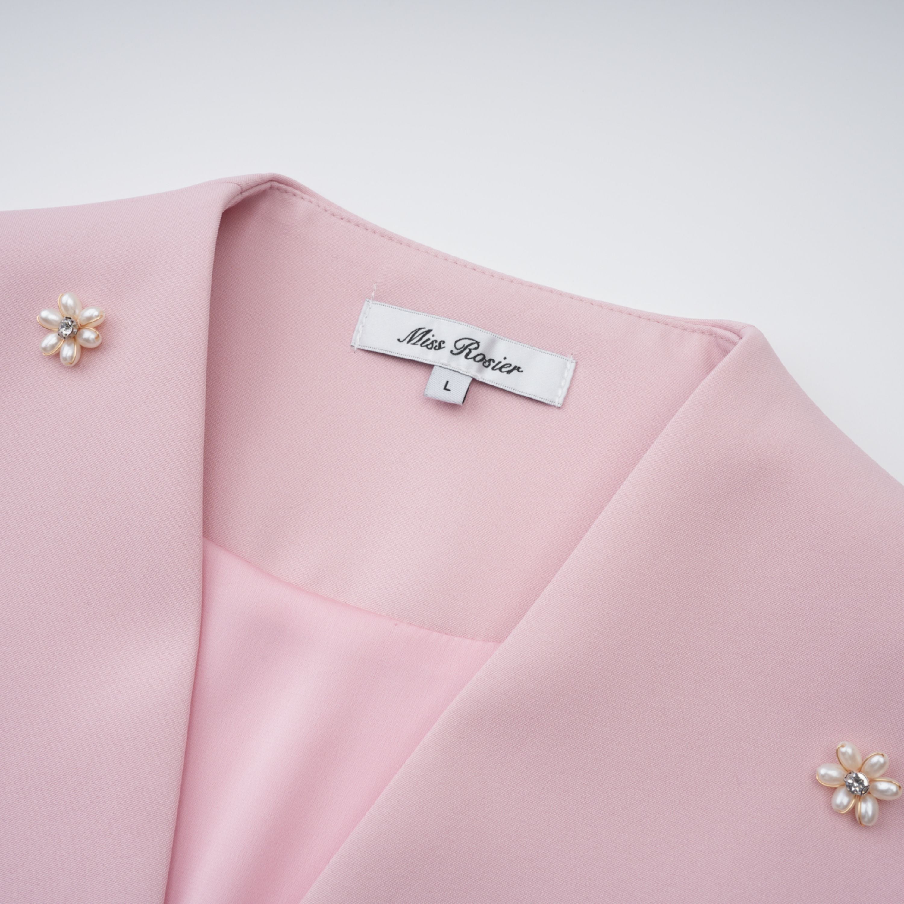 Rhinestone-Adorned Corset & Bolero & Pleated Skirt