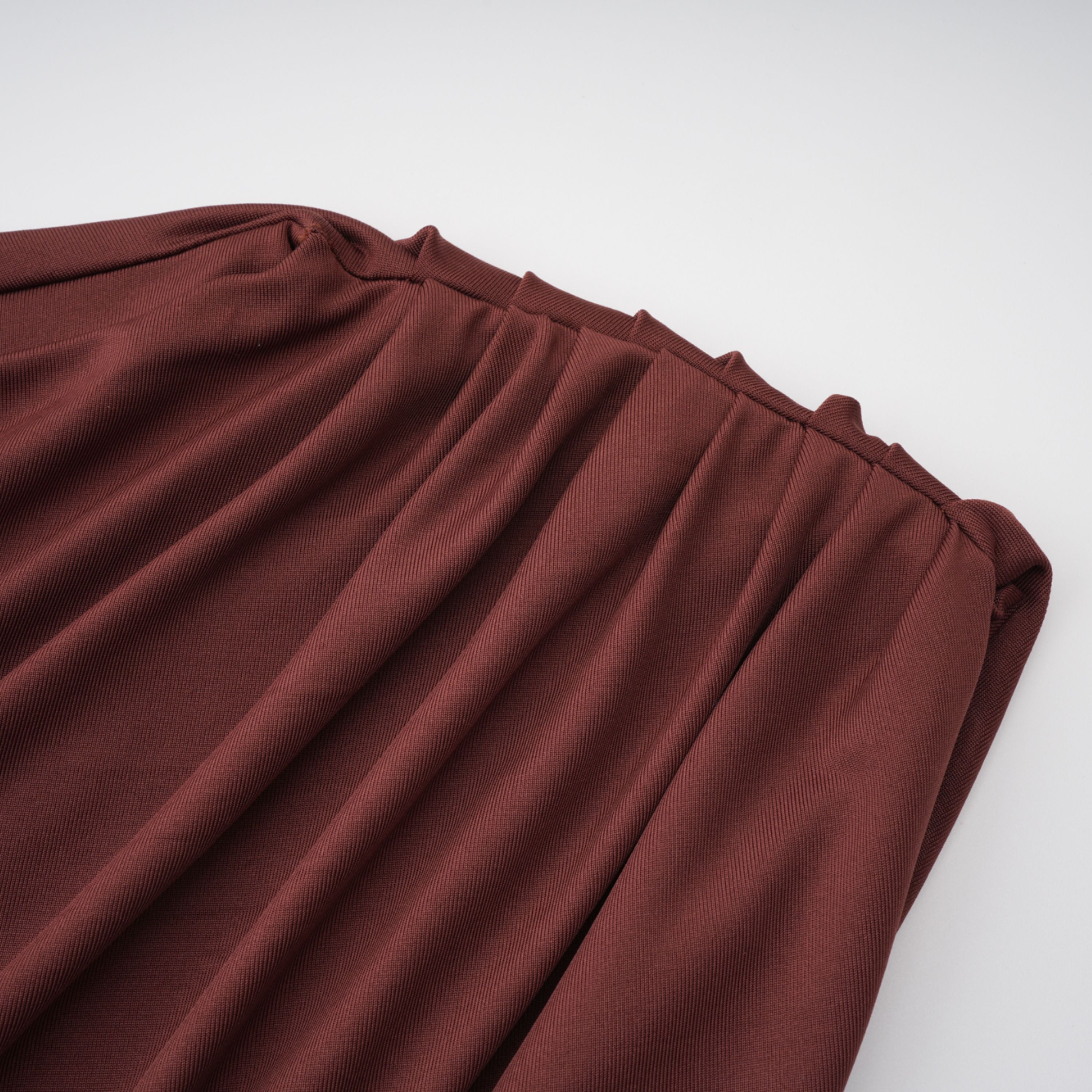 Seren Brown Ruched Tulle Panel Maxi Dress (Final Sale)