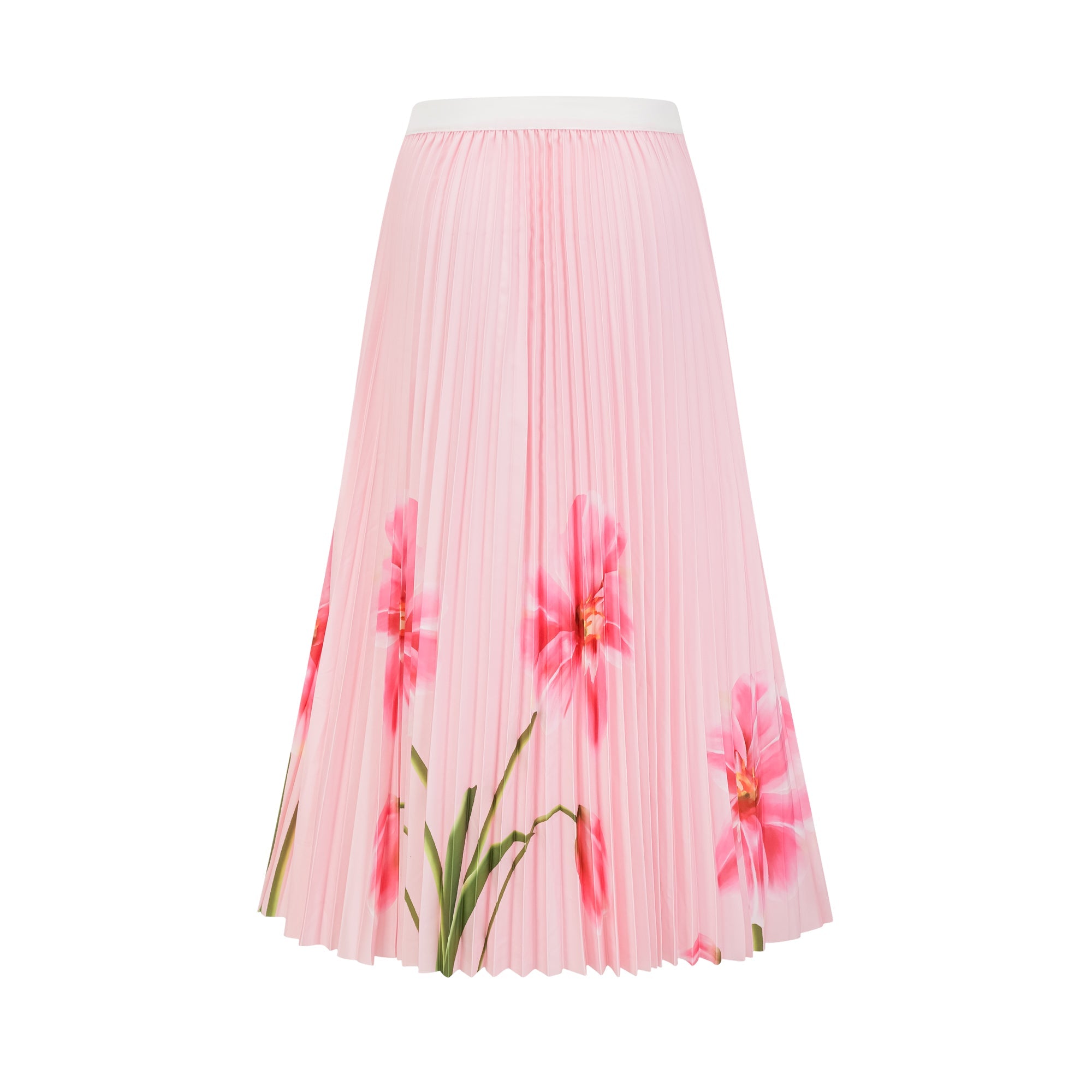 Justine floral-print stretch top & skirt matching set (Final Sale)