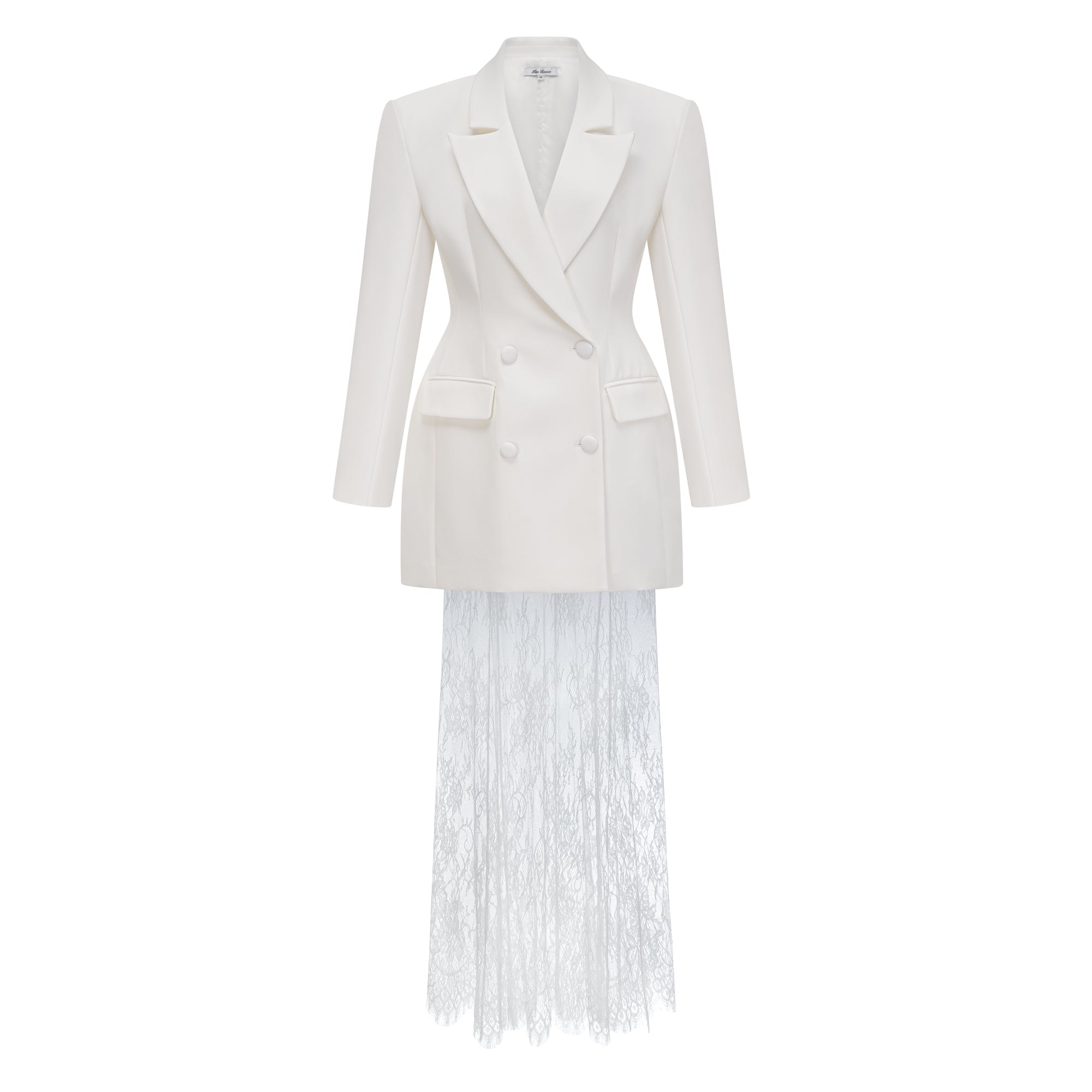 Blazer & Lace Skirt Set