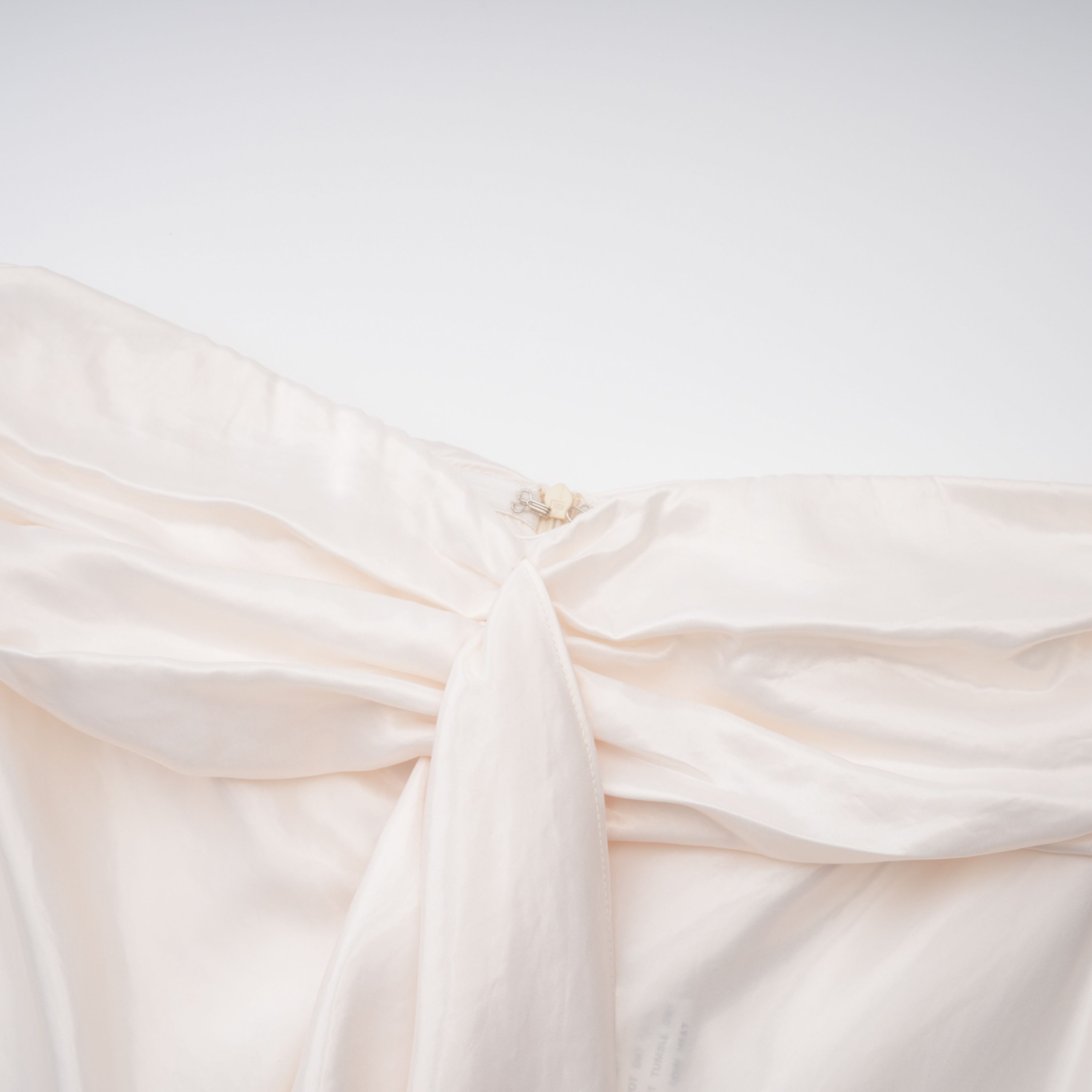 Lilla Beige Strapless Ruffled Satin Maxi Dress (Final Sale-US Only)
