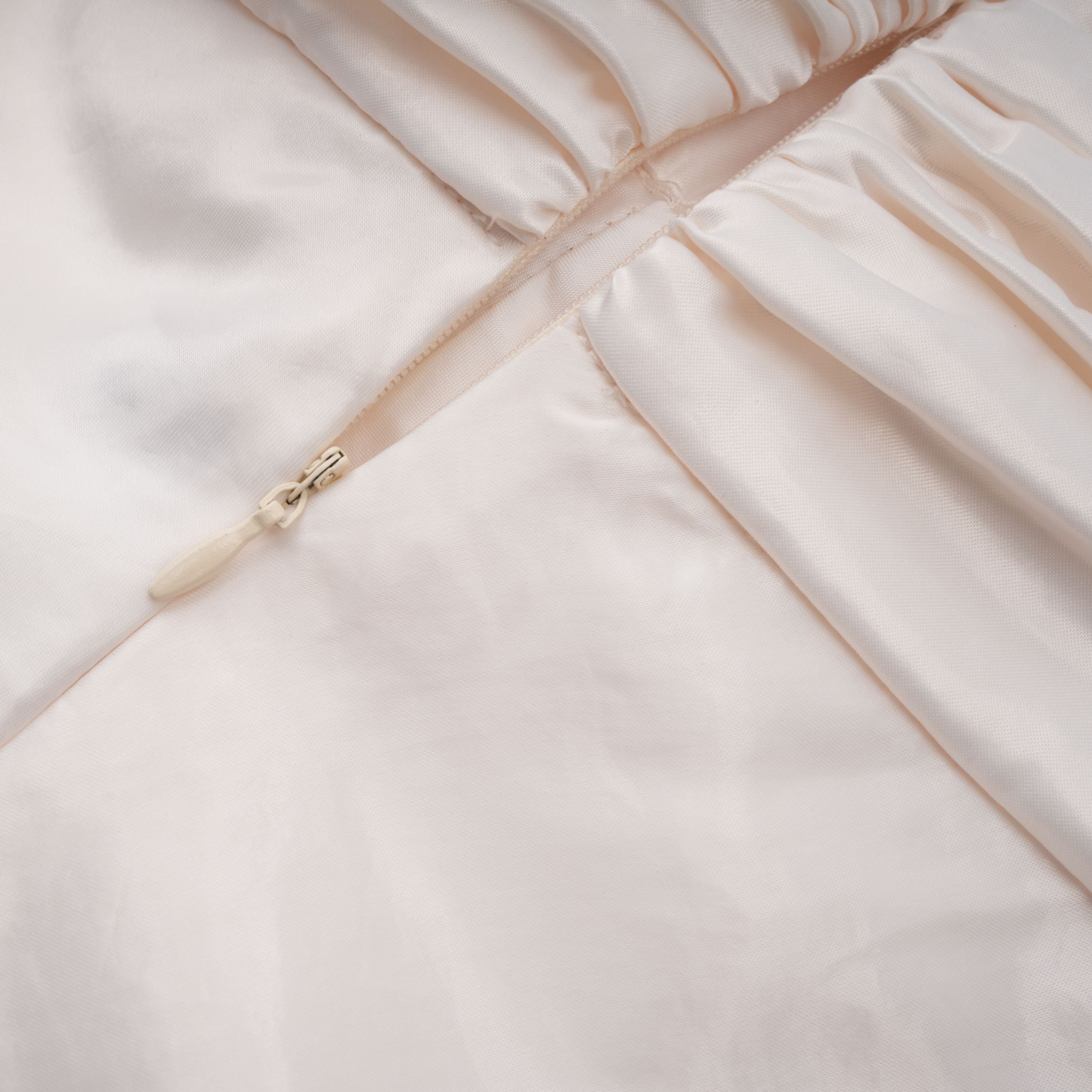 Lilla Beige Strapless Ruffled Satin Maxi Dress (Final Sale)