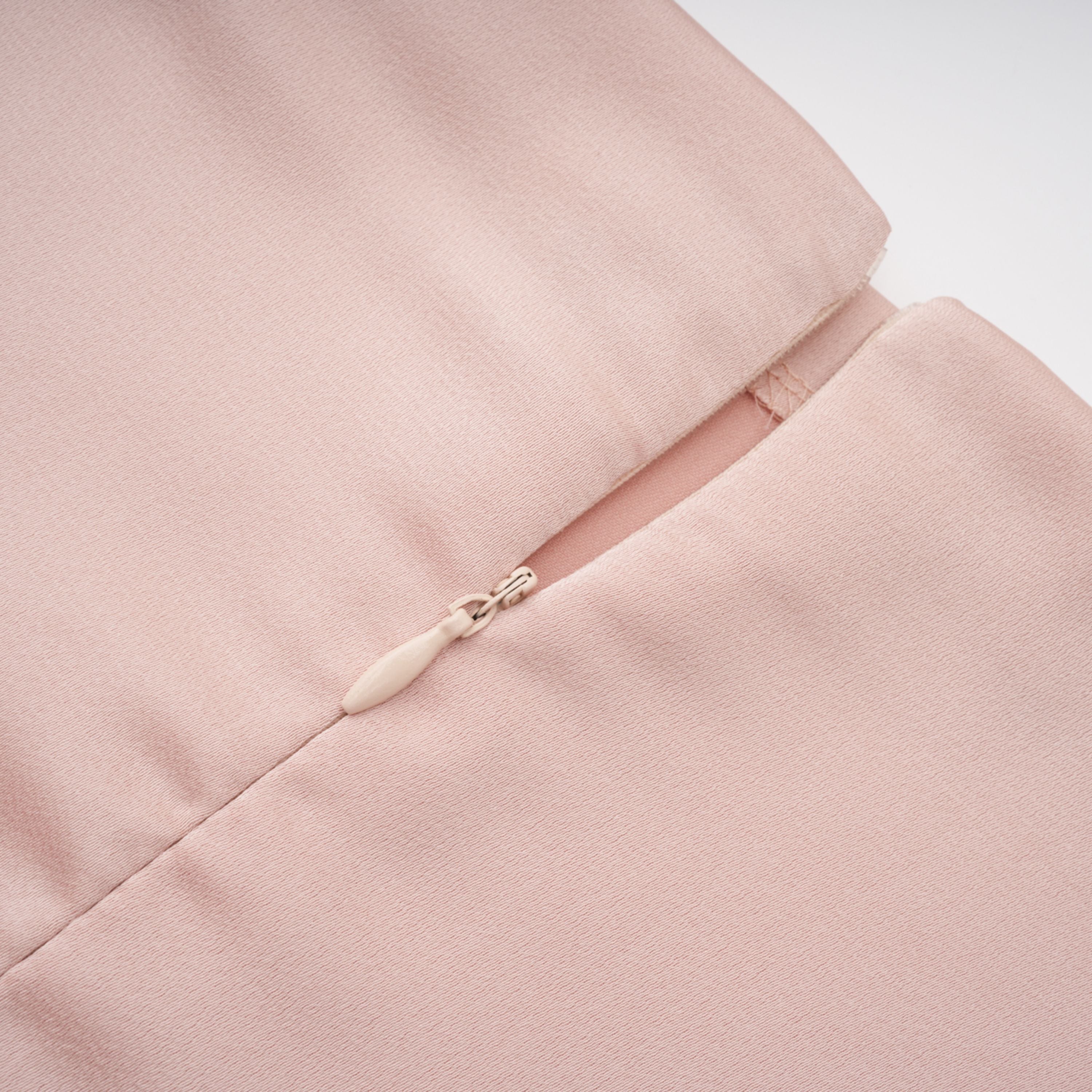 Everleigh Champagne Satin Top & Skirt Set With Cape Detail