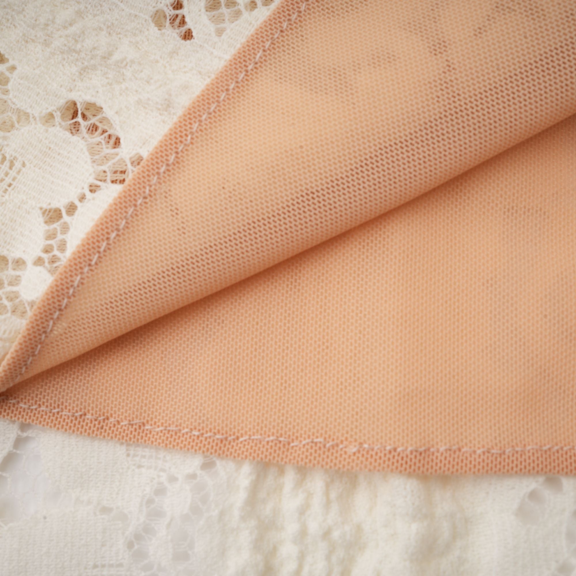 Émeline floral lace flared-cuff mini dress in Neutrals (Final Sale-US Only)