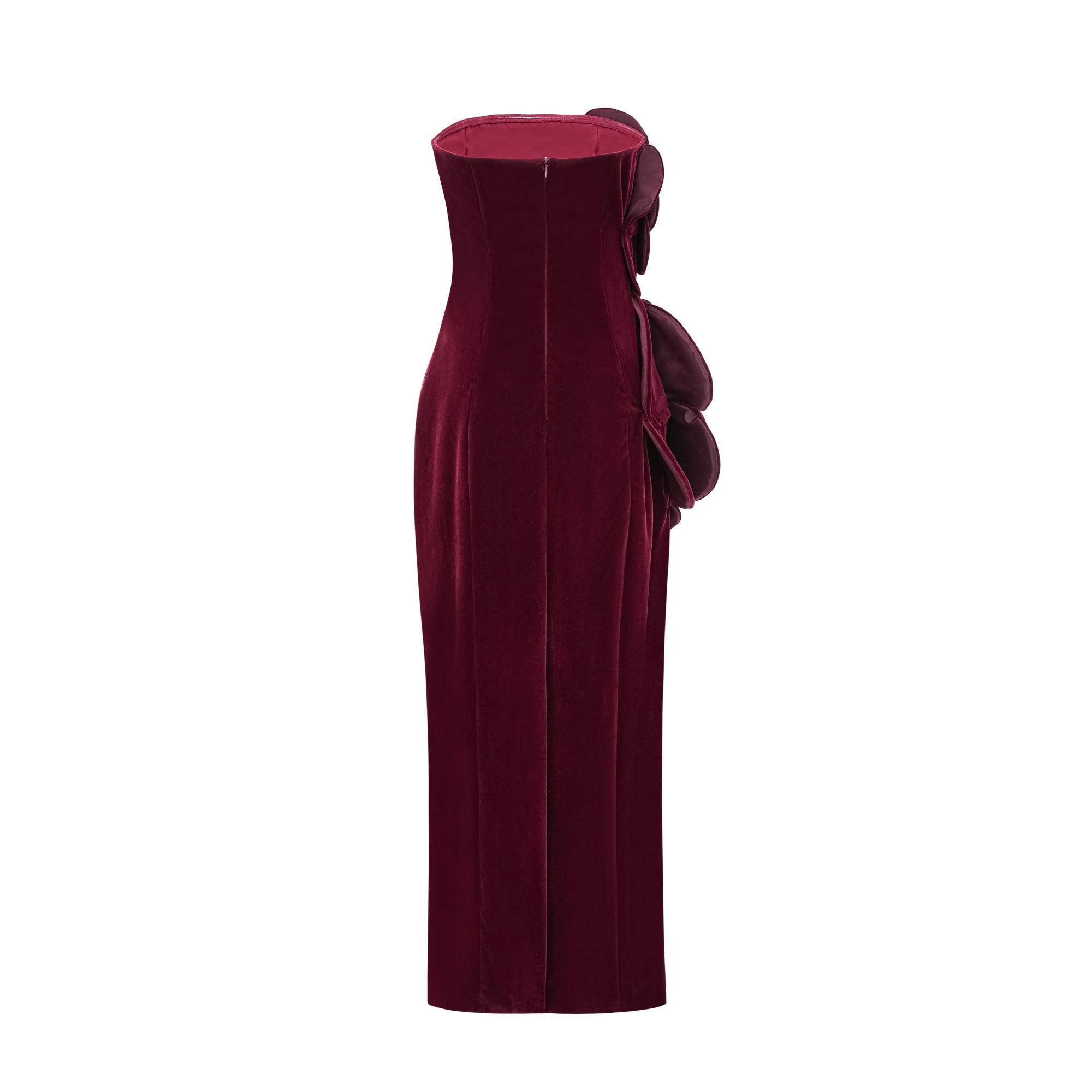 Azura Red Floral Appliqué Maxi Dress (Final Sale)
