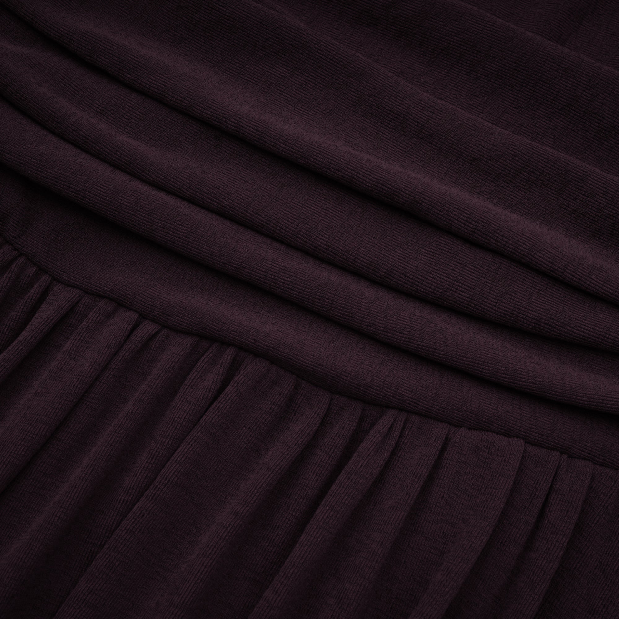 Camille Red Ruched Midi Dress with Flap Design Detail (Final Sale)