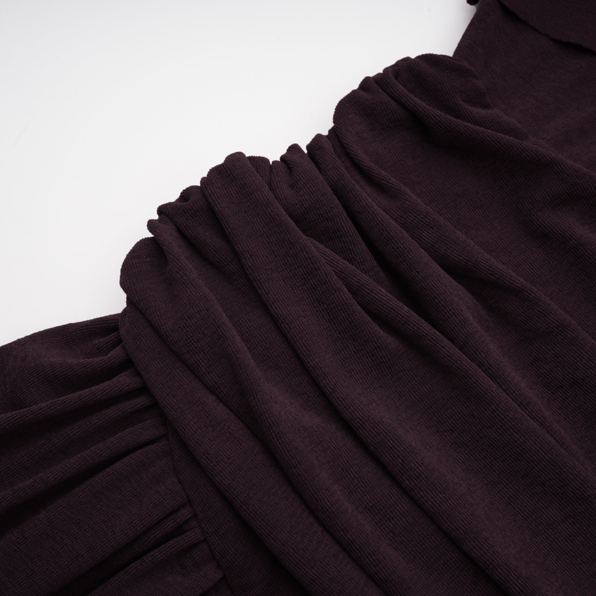 Camille Red Ruched Midi Dress with Flap Design Detail (Final Sale-US Only)