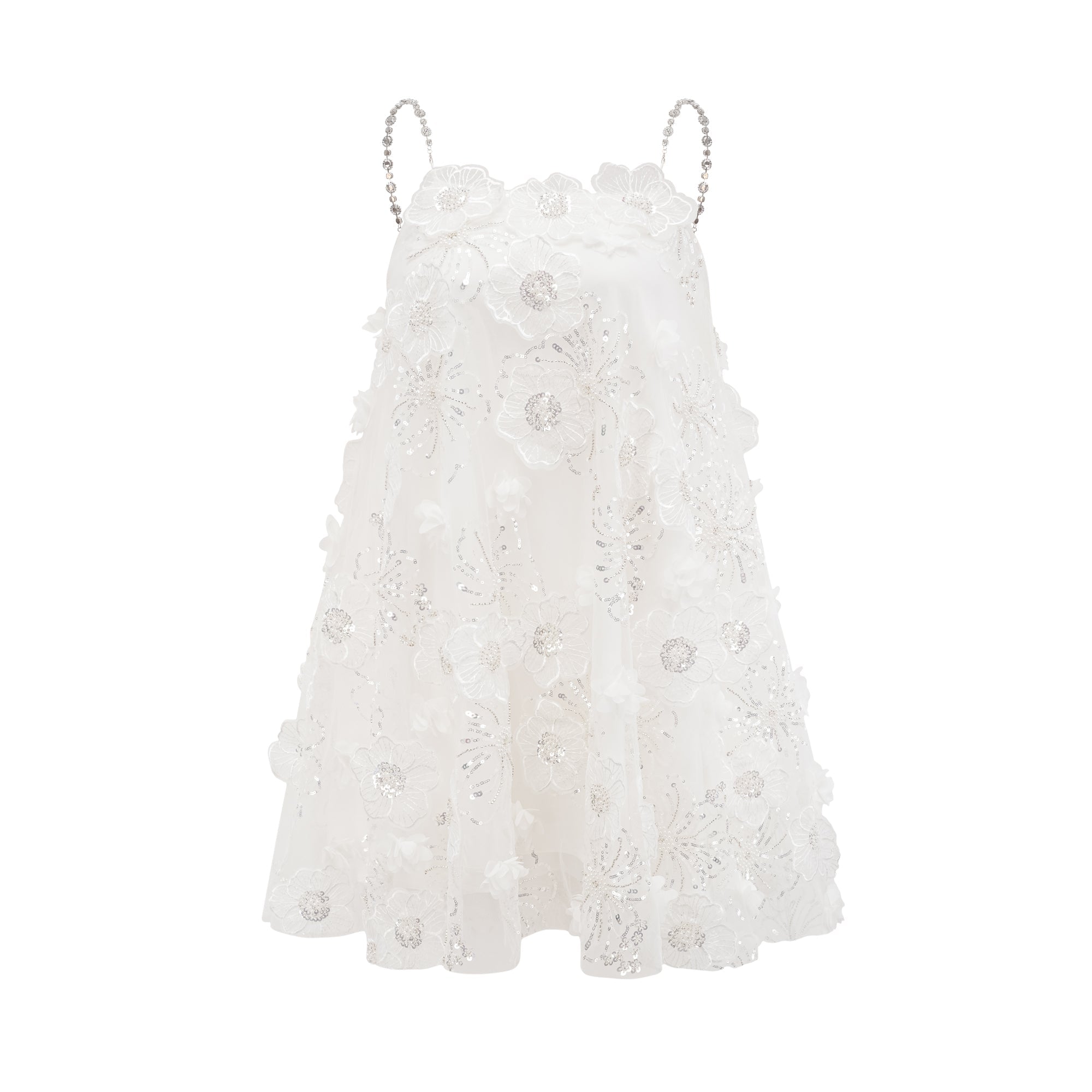 Suzette crystal-embellished floral mini dress (Final Sale-US Only)