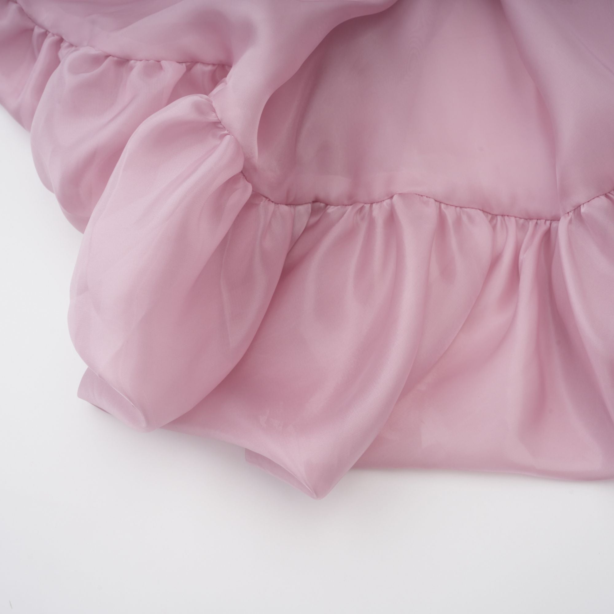Mini-robe rose brillante à ourlet bouffant