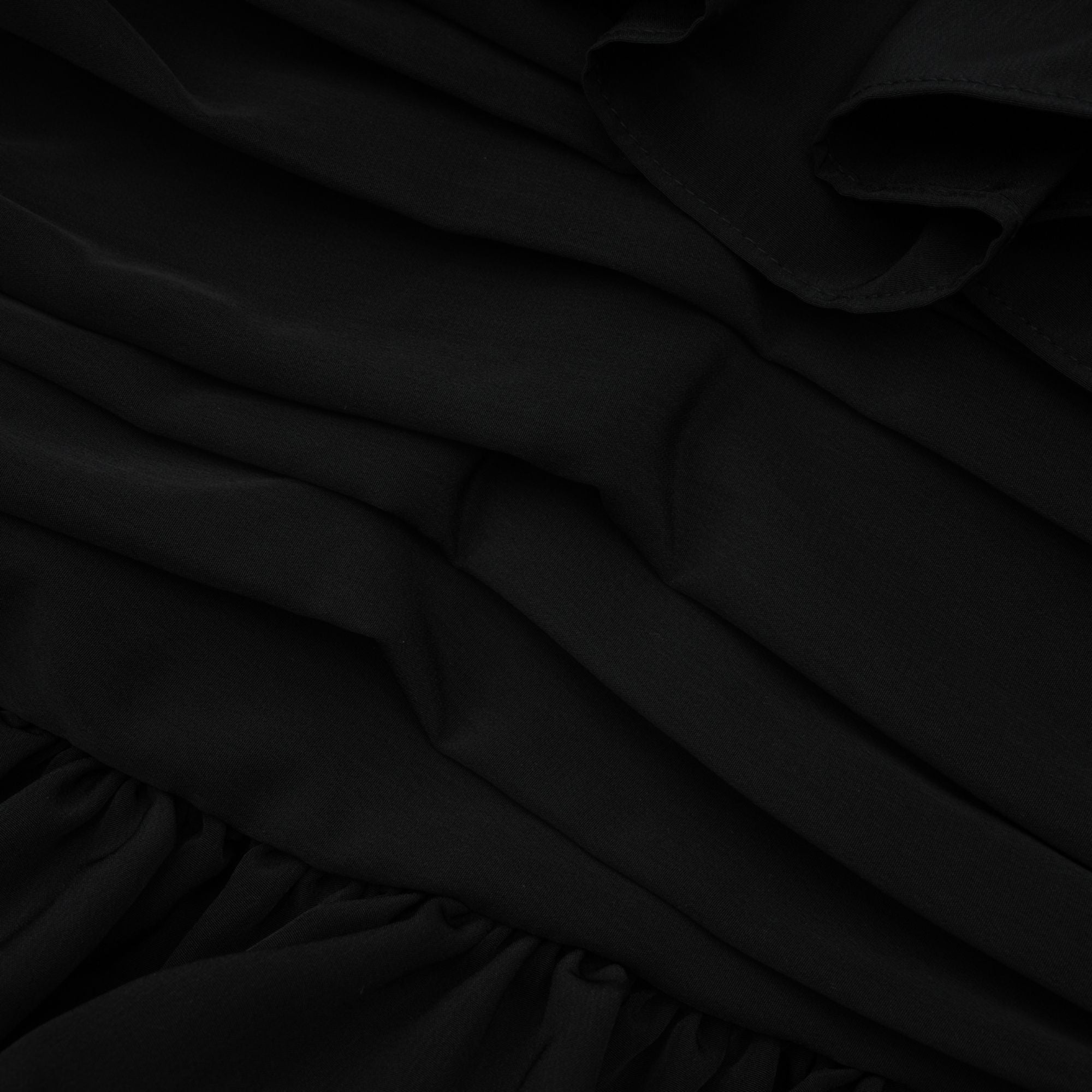 Pauline black asymmetrical ruffled skirt (Final Sale)