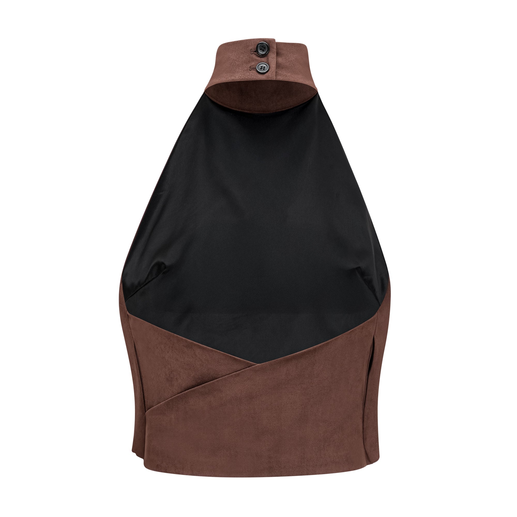 Ensemble haut et short à ourlet bouffant en daim Chaney Brown (Vente définitive - États-Unis uniquement)