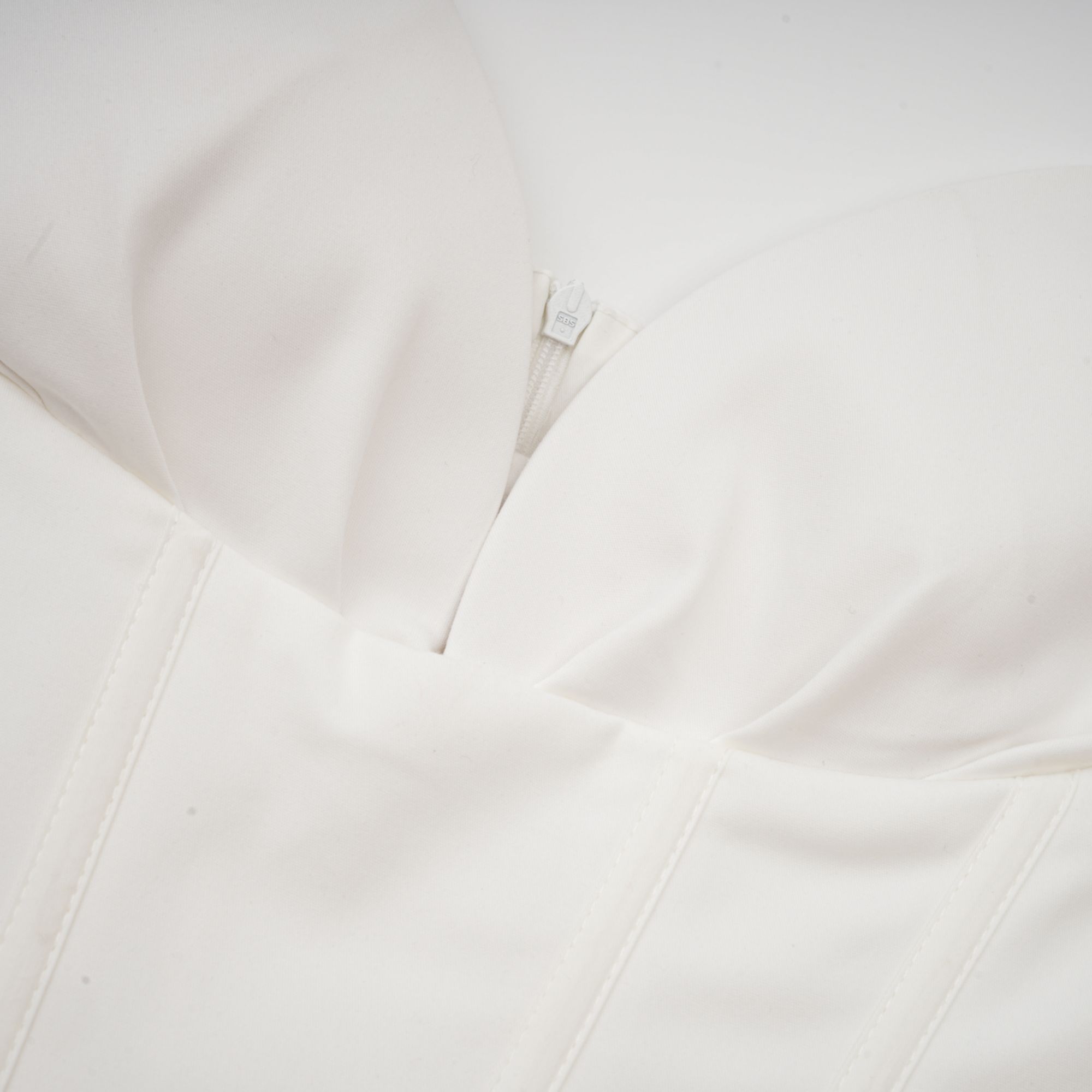 Katherine off-shoulder corset midi dress in White (Final Sale-US Only)