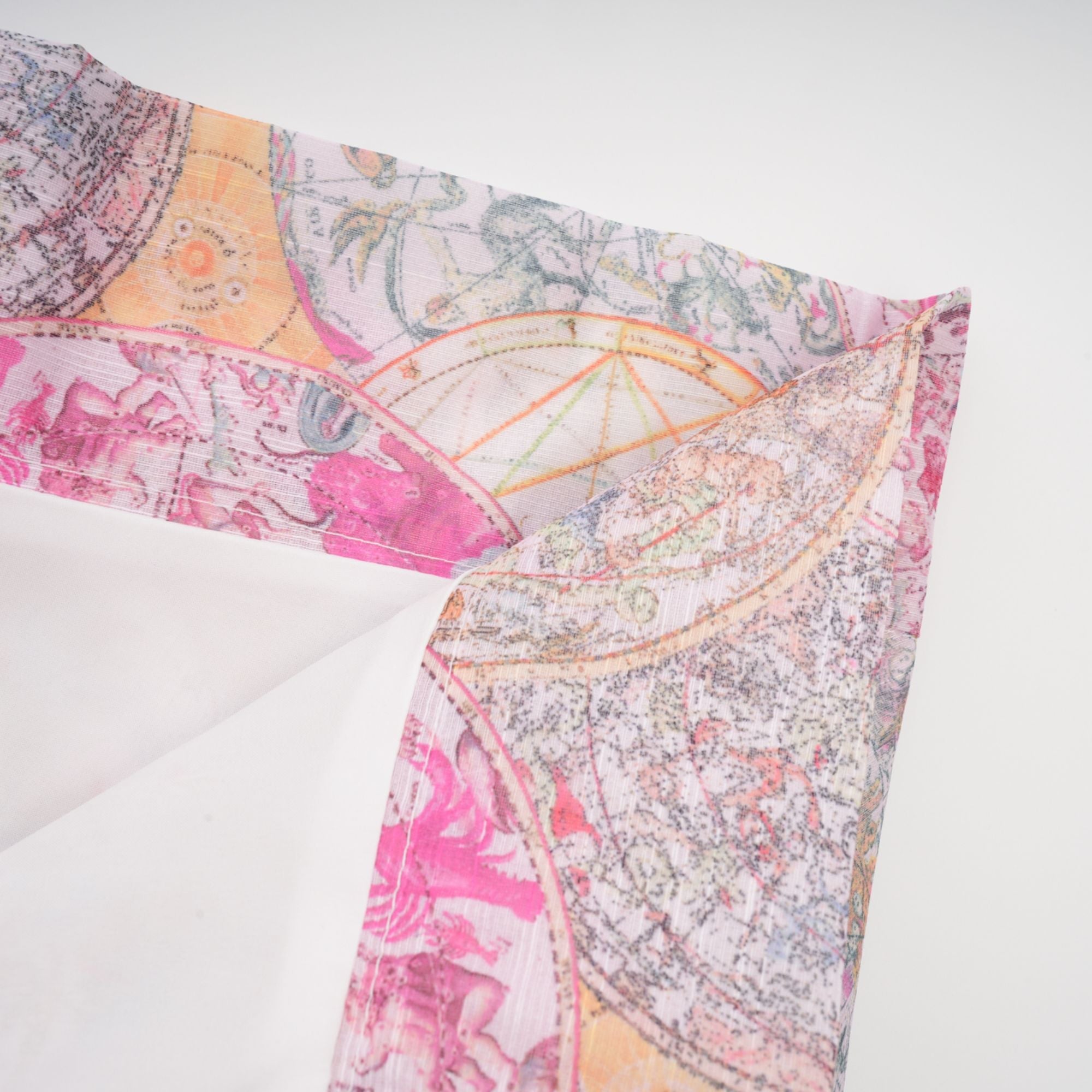 Cherry pink pattern-print shirt & skirt matching set（Final Sale）