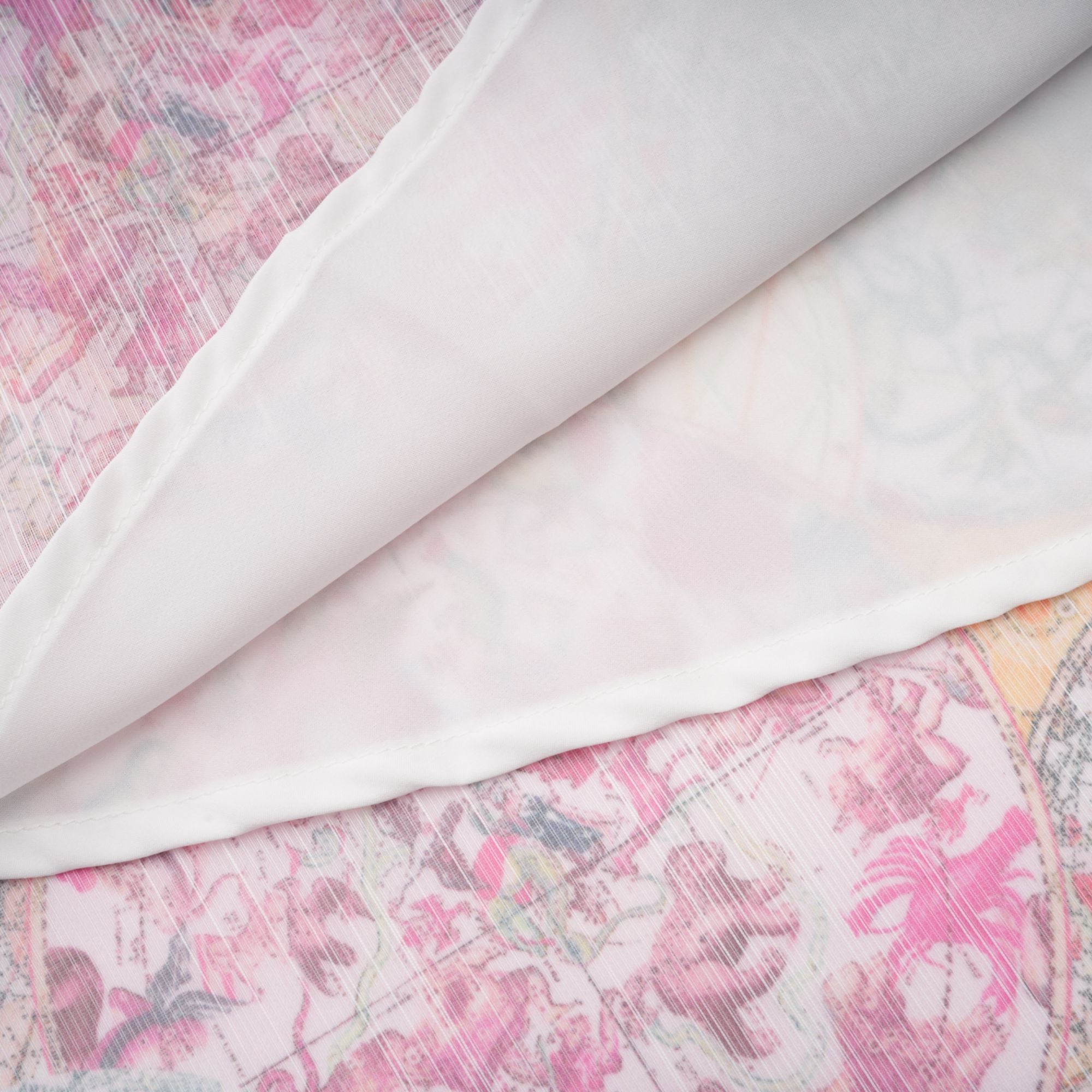 Cherry pink pattern-print shirt & skirt matching set（Final Sale）