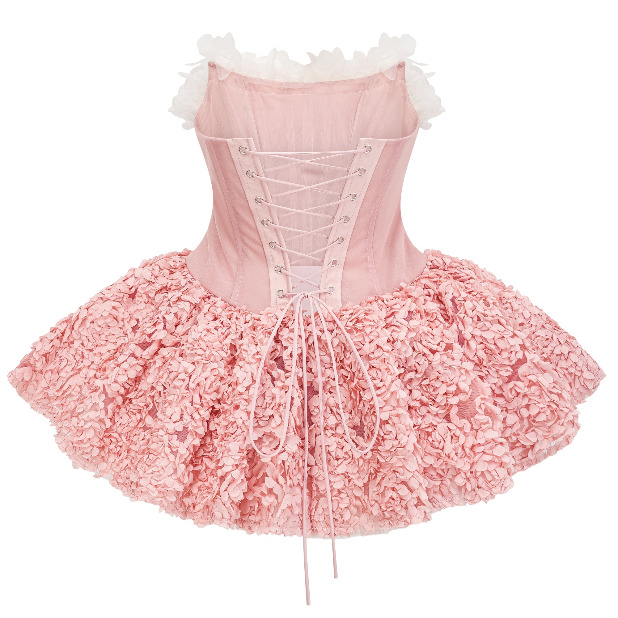 Rachel Pink 3D Petal Tulle Mini Dress (Final Sale-US Only)