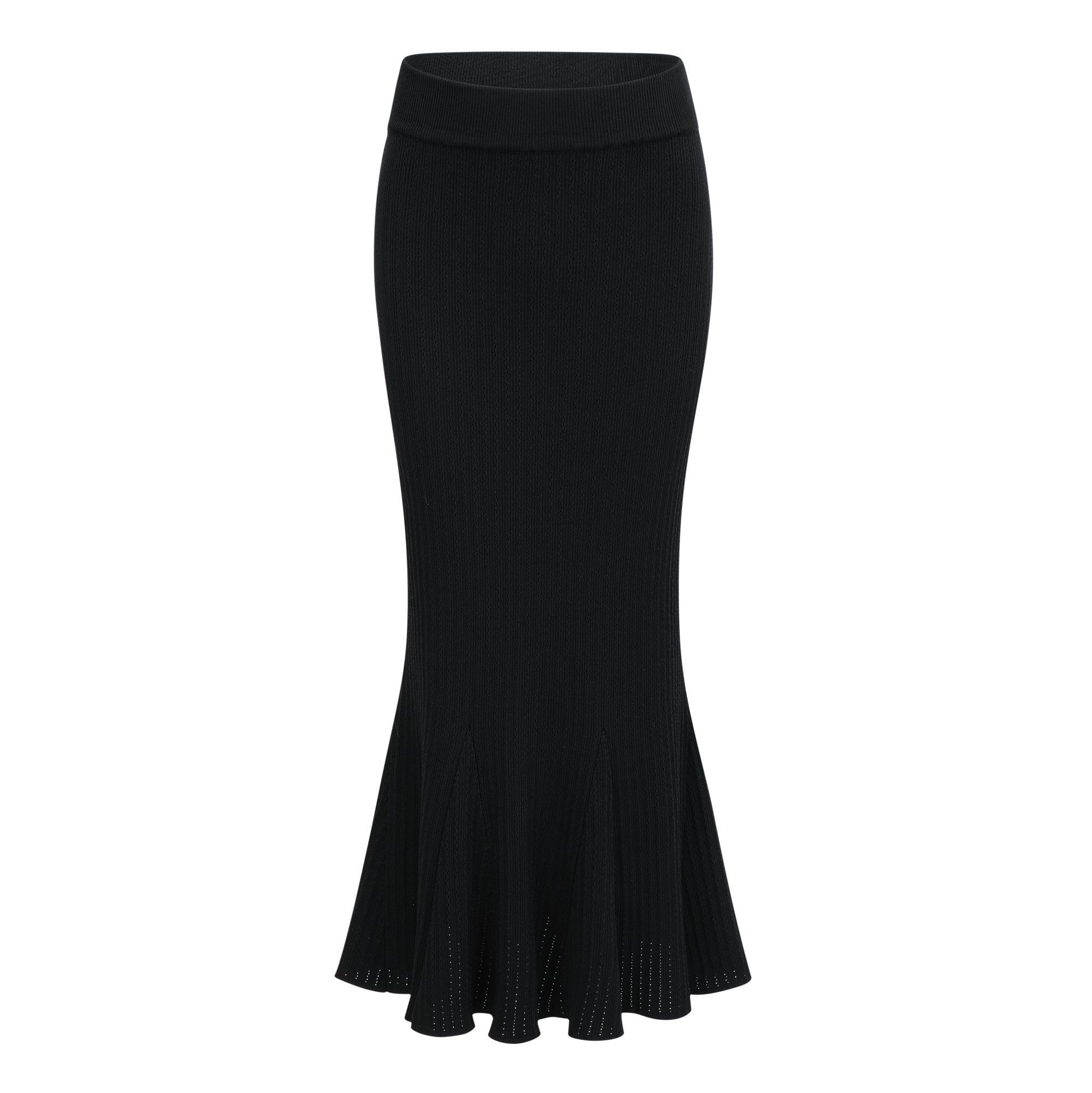 Ellinor Black Embellished Knit Top & Skirt Set (Final Sale)