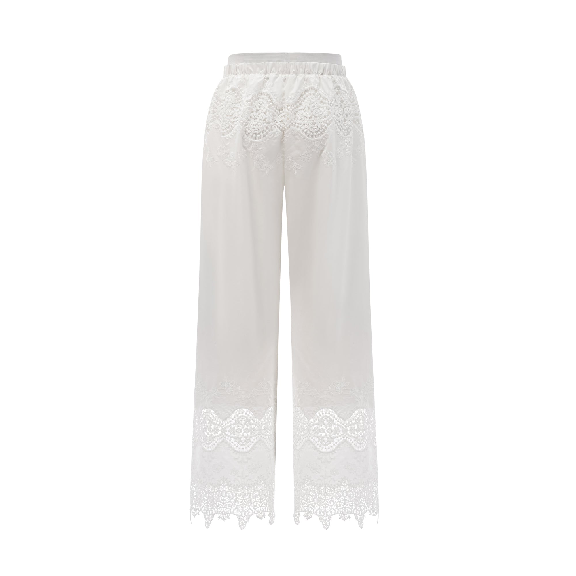 Raphaëlle lace-trim cut-out cropped top & trousers matching set (Final Sale)