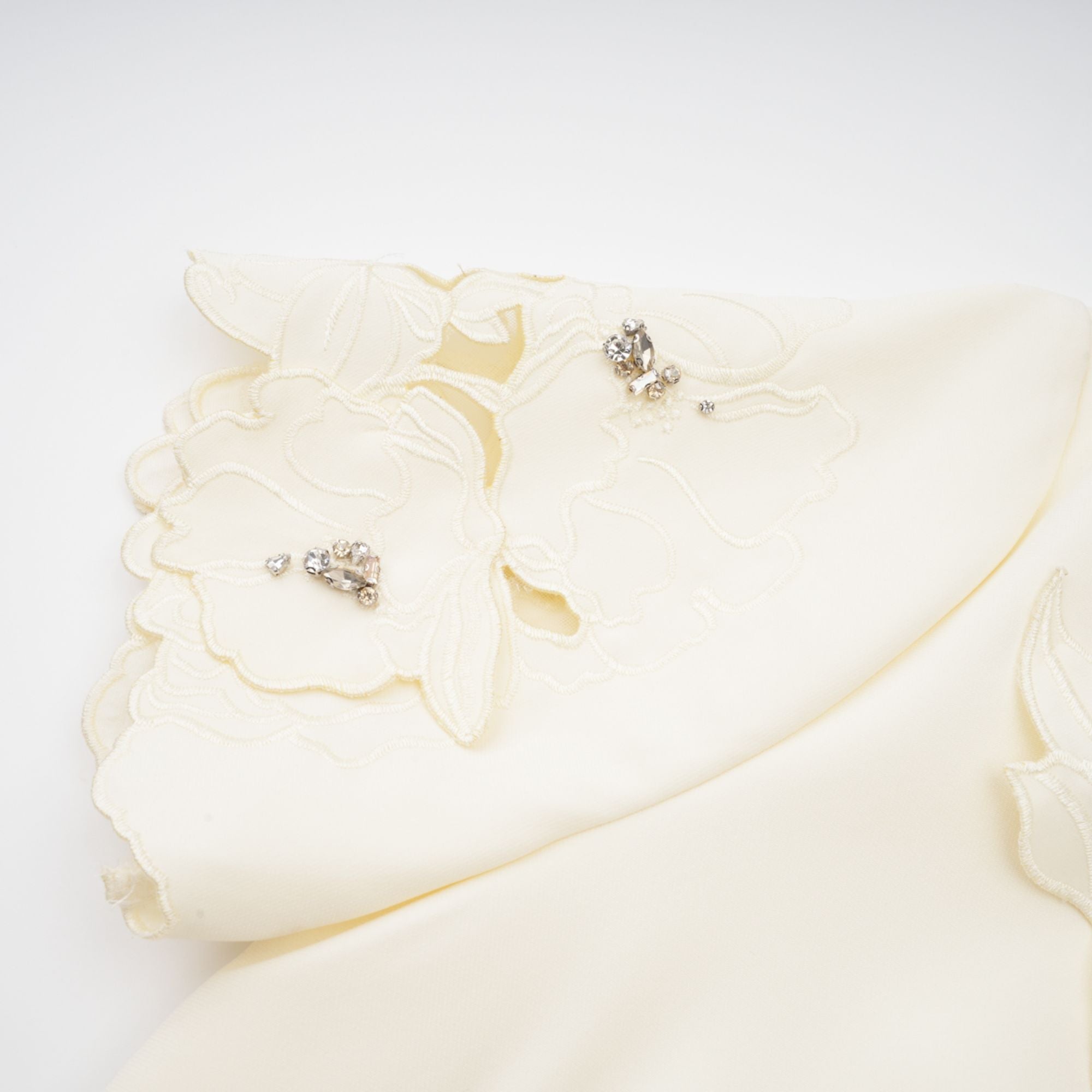 Coralie neutrals 3D-petal top & skirt matching set (Final Sale-US Only)
