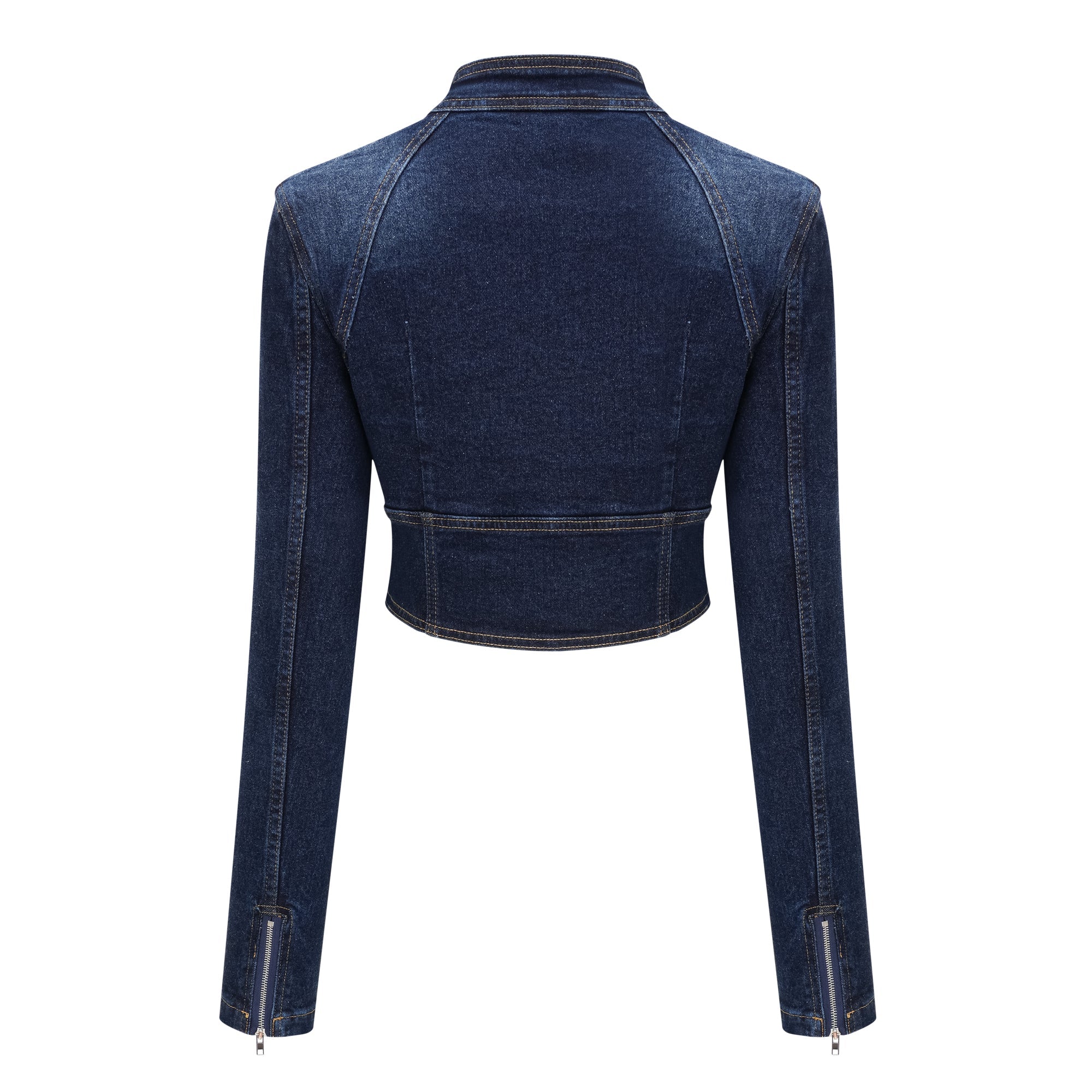 Ensemble coordonné à lacets en denim bleu indigo Kiona