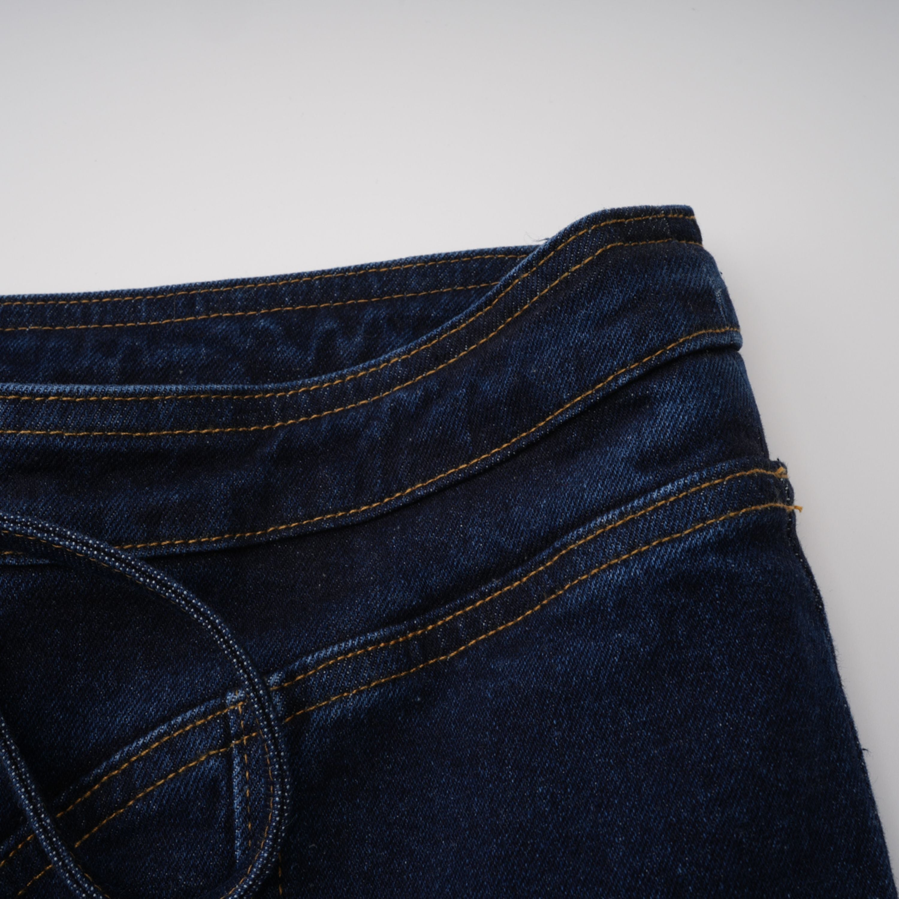Ensemble coordonné à lacets en denim bleu indigo Kiona