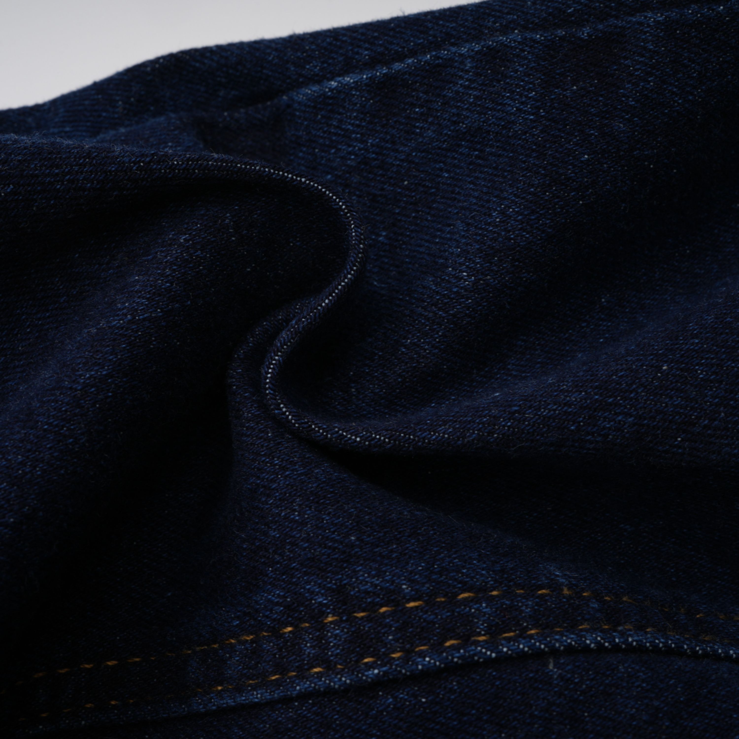 Ensemble coordonné à lacets en denim bleu indigo Kiona