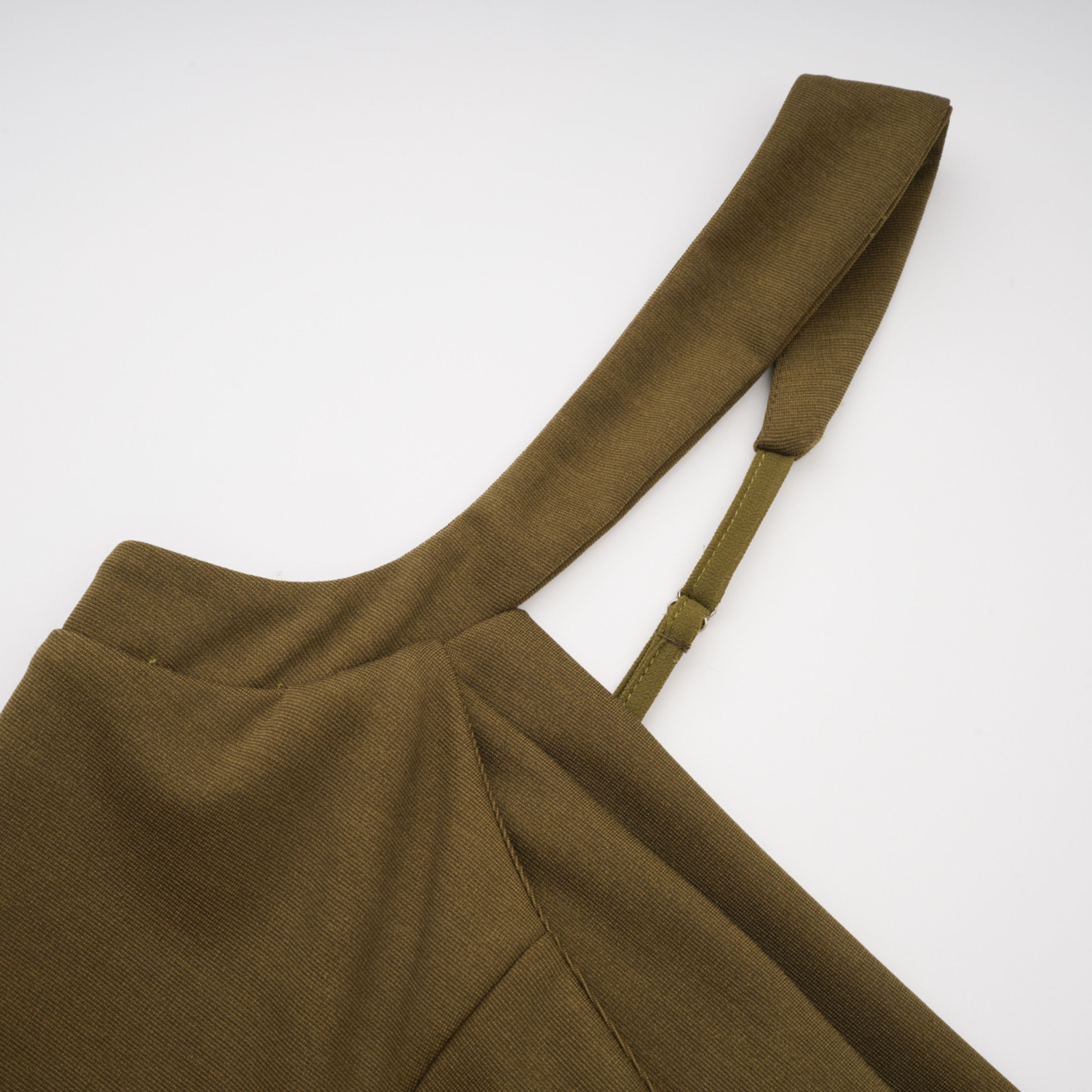 Sidonie Atrovirens Asymmetrical Maxi Gown (Without Gloves)  (Final Sale)