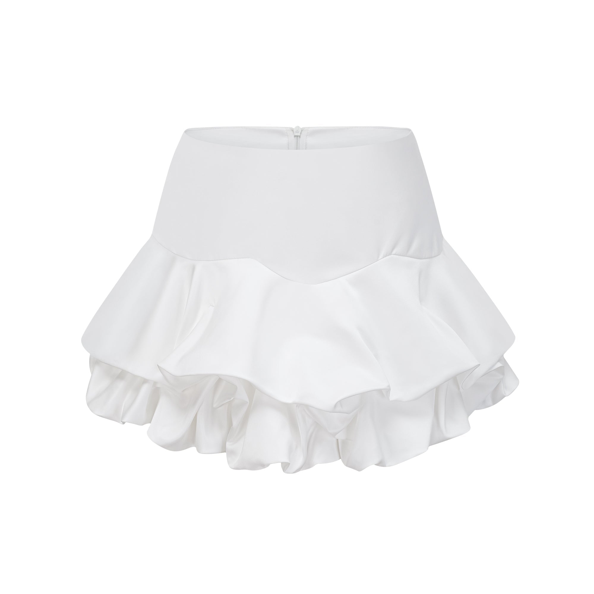 Ensemble coordonné Honorine : haut et jupe plissés à motifs floraux blancs (Vente définitive - États-Unis uniquement)