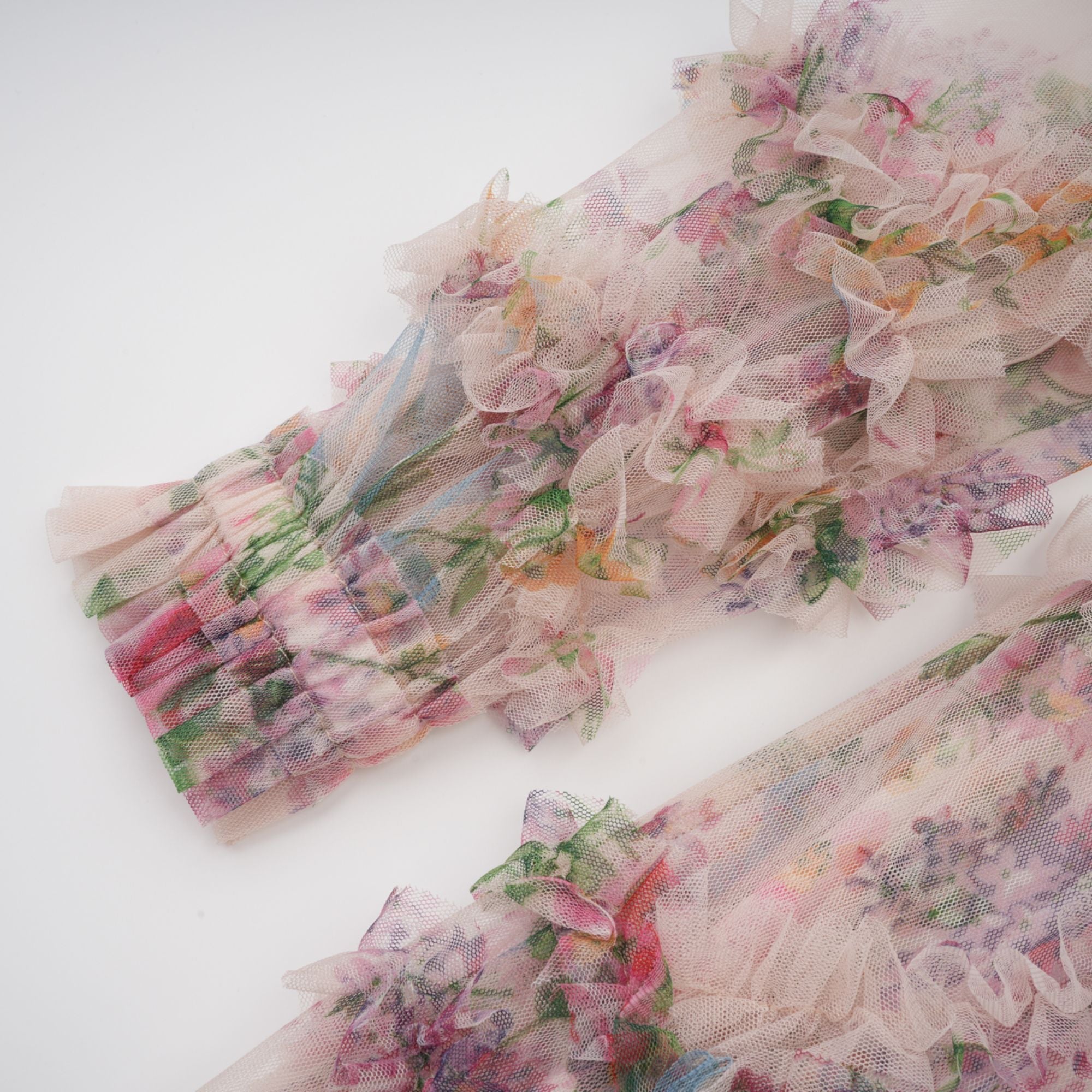 Candice floral ruffled tulle midi dress (Final Sale-US Only)