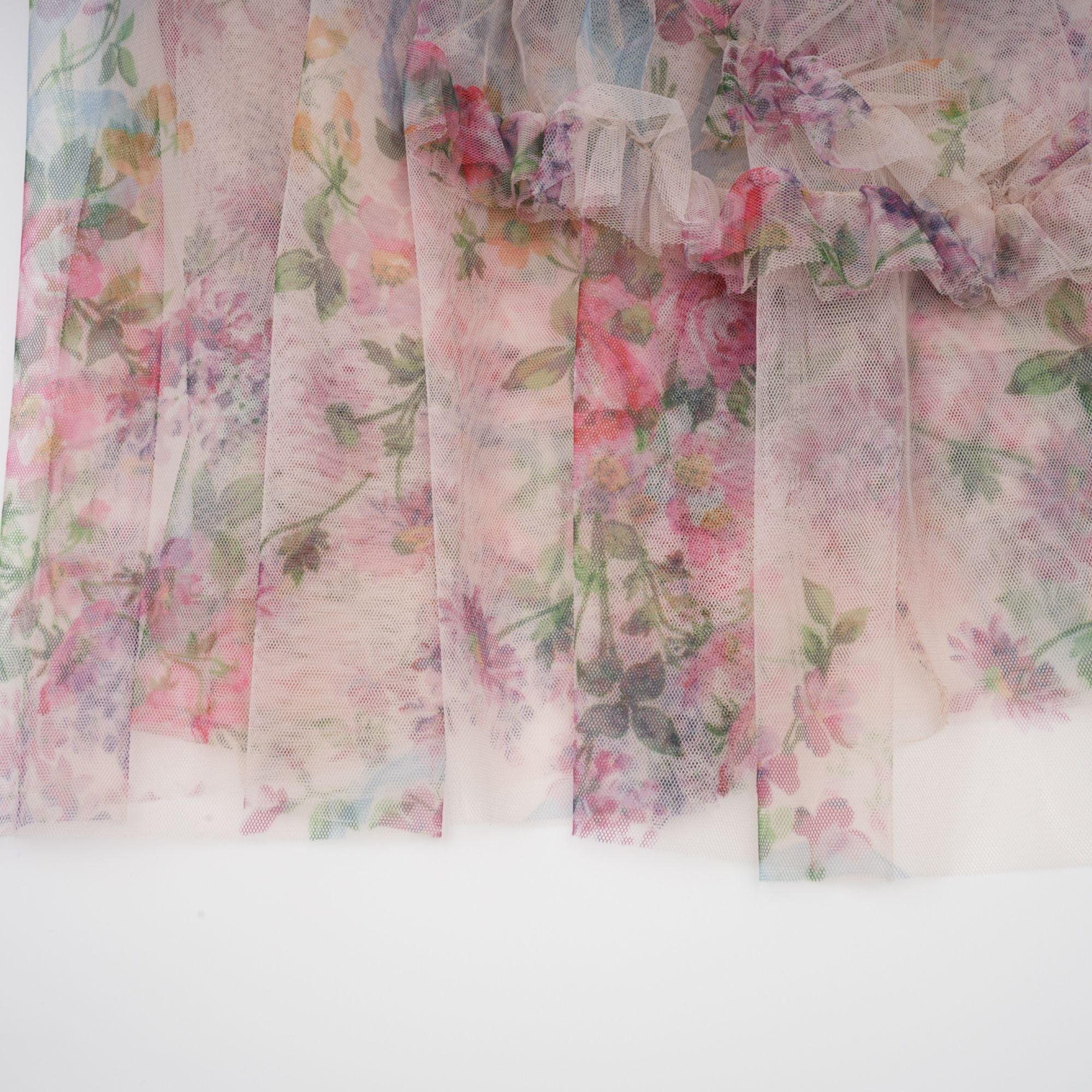 Candice floral ruffled tulle midi dress (Final Sale-US Only)