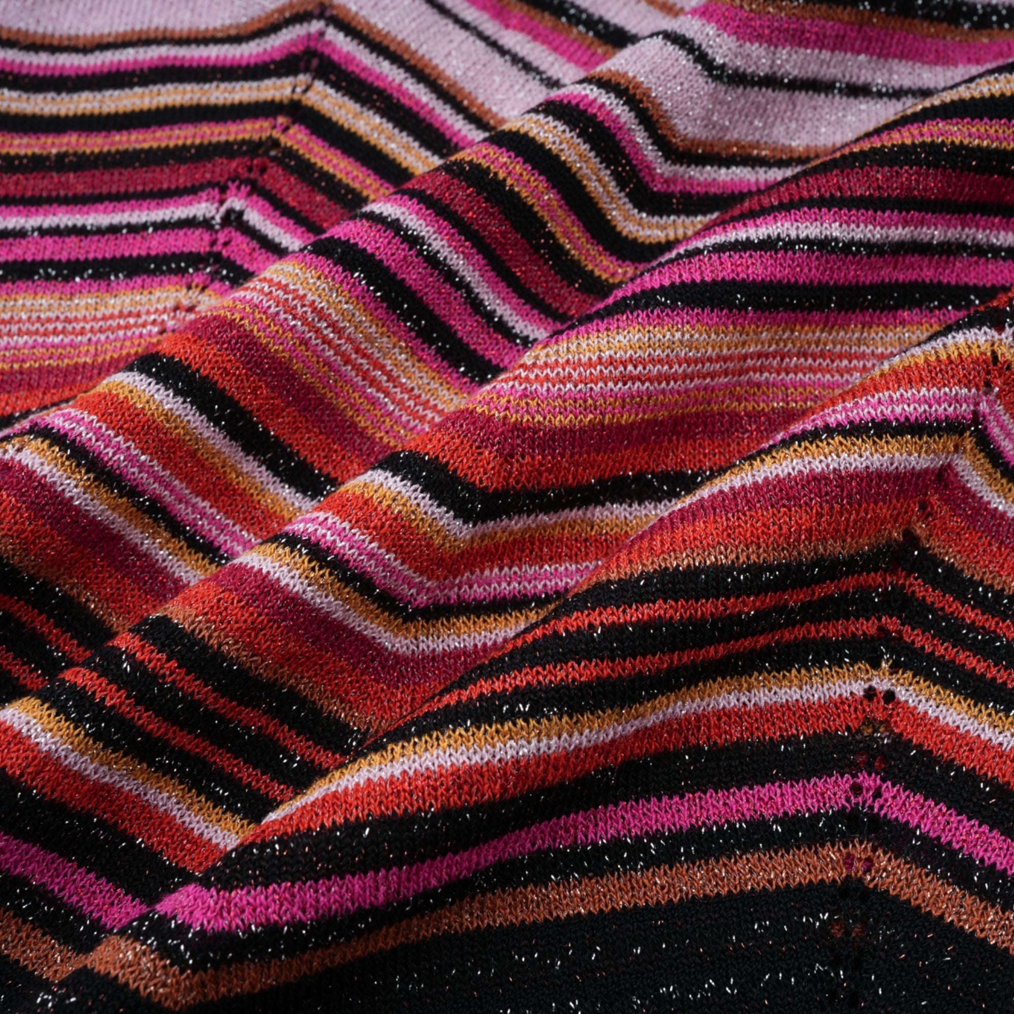 Cardigan long en maille rayée rouge Chloé