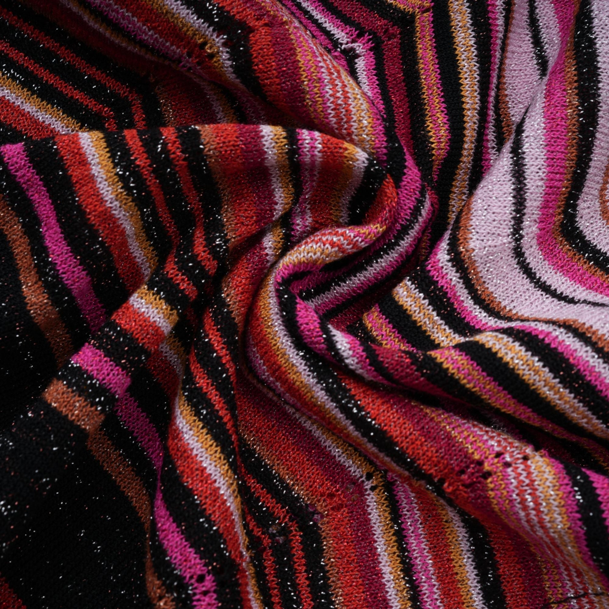 Cardigan long en maille rayée rouge Chloé