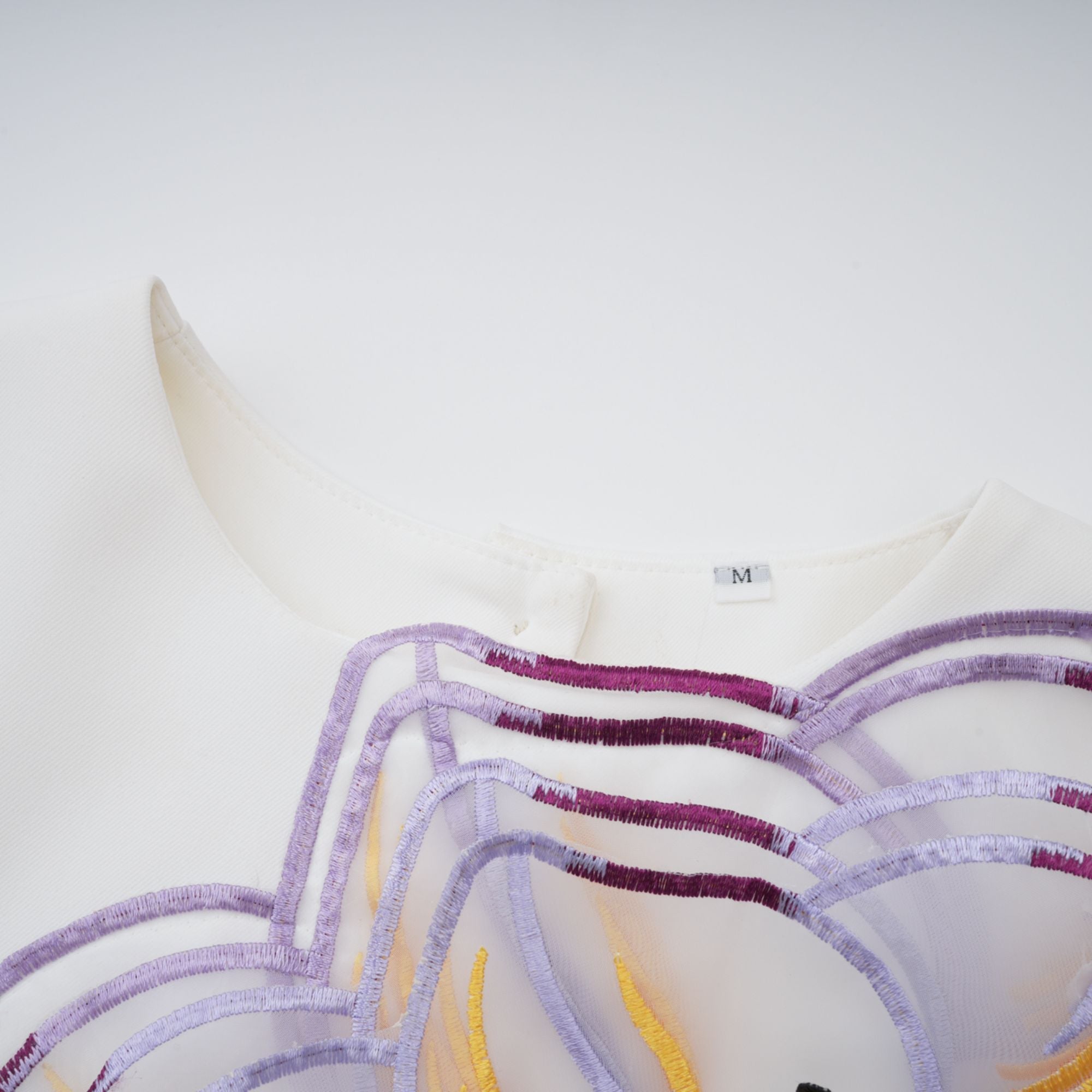 Irène White Sequin Floral Embroidered Matching Set (Final Sale-US Only)