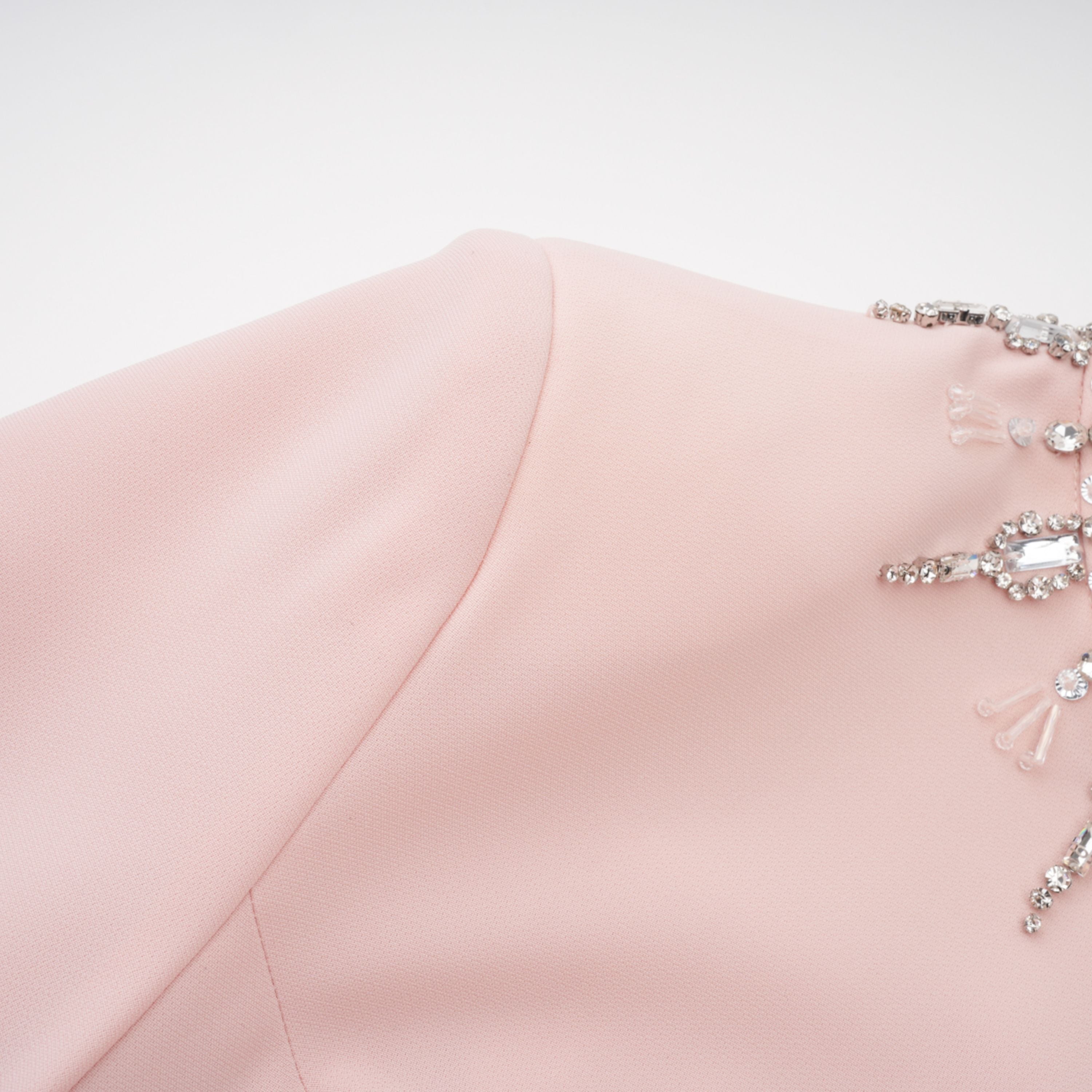 Crystal Embellished Gown in Pink