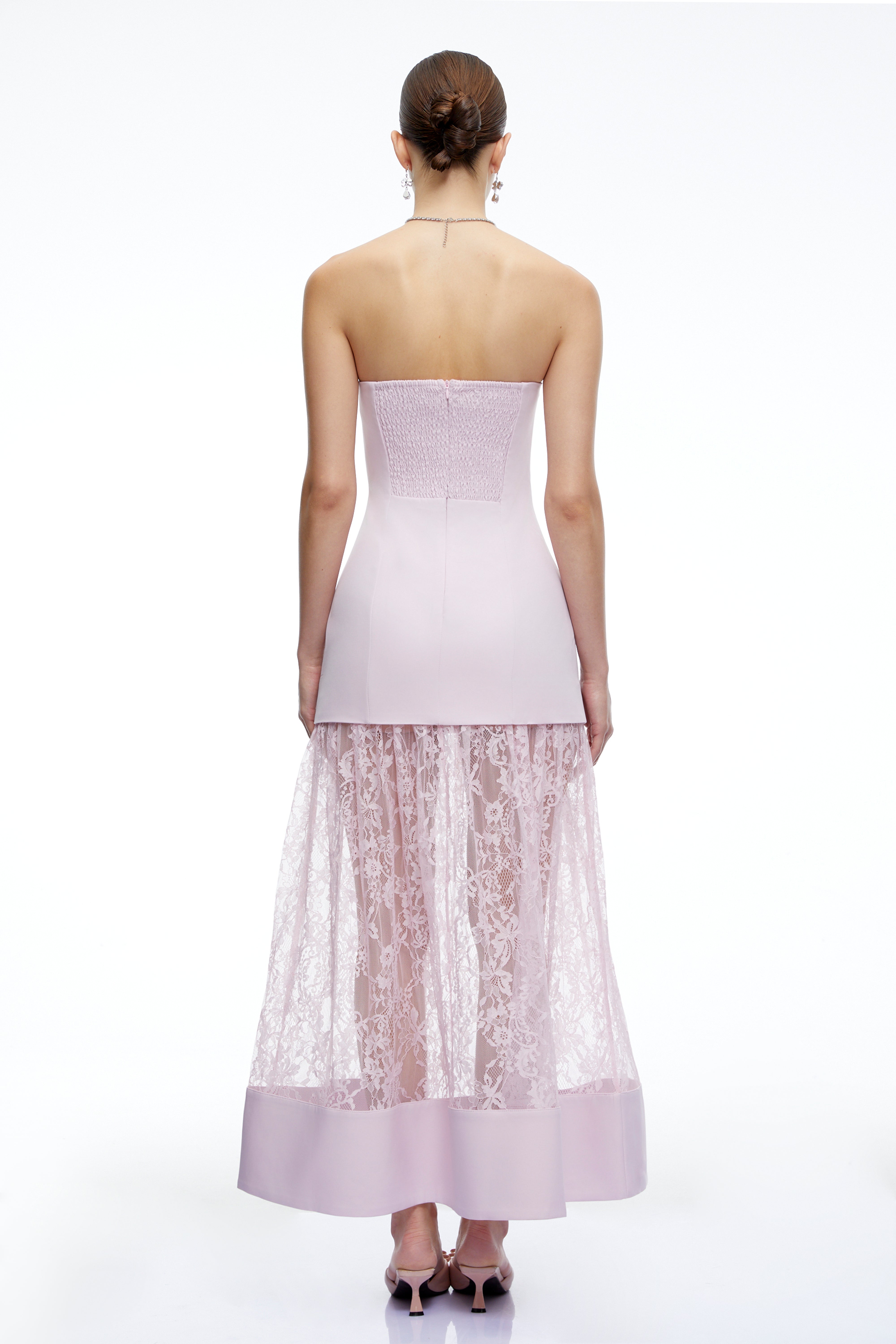 Marta Lilac Strapless Sweetheart Maxi Dress