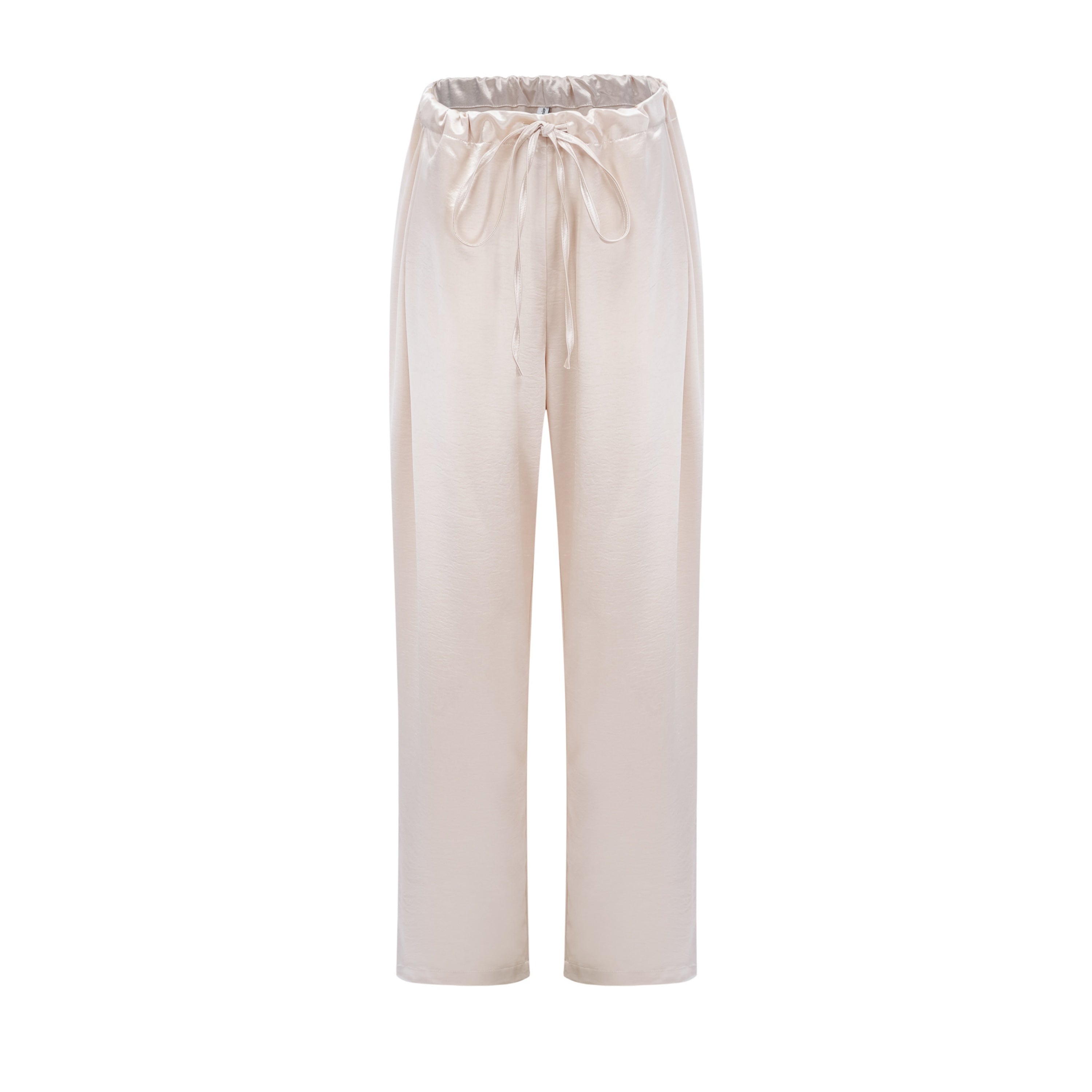 Dolores Cream Round Neck Crop Top & Trousers Set