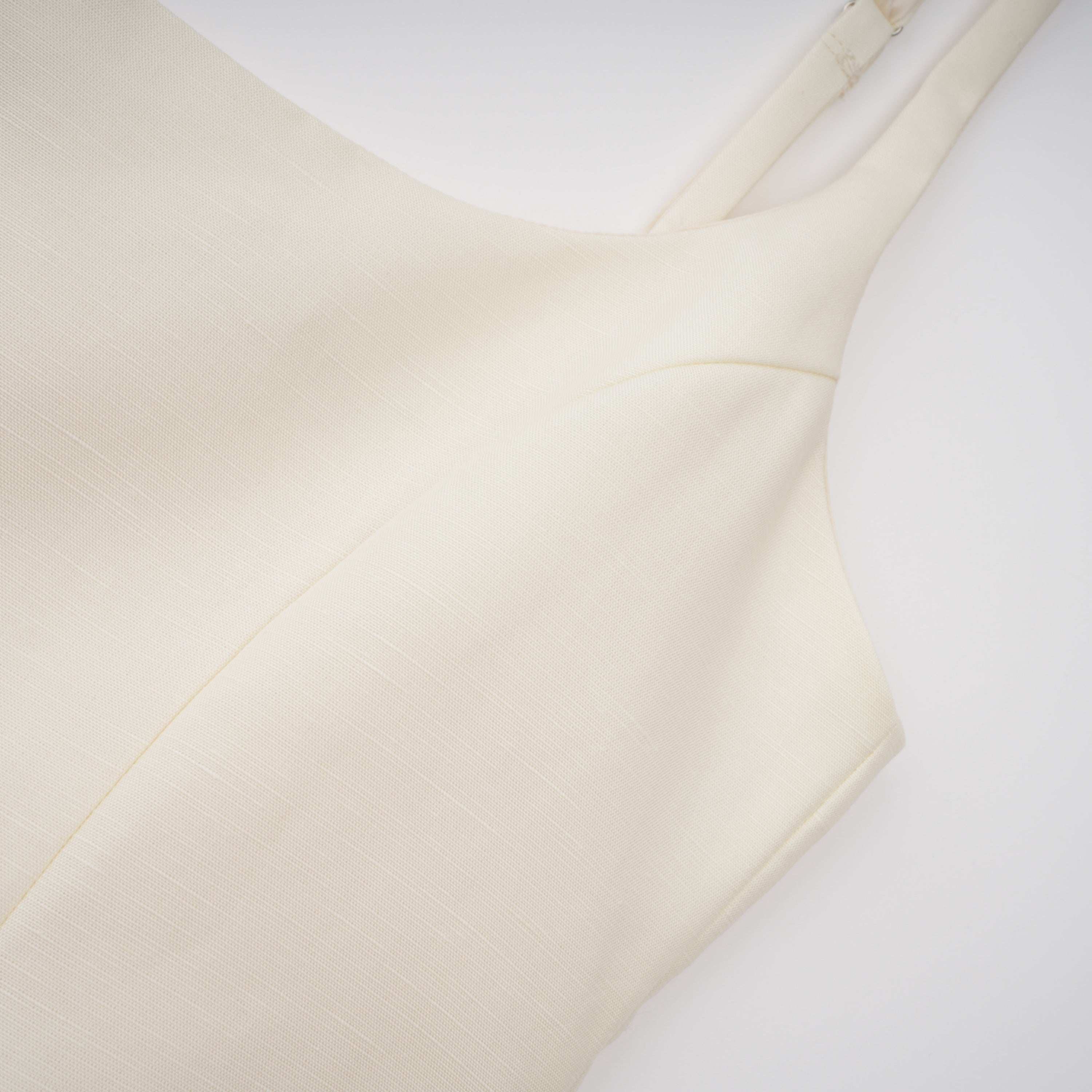 Dolores Cream Round Neck Crop Top & Trousers Set